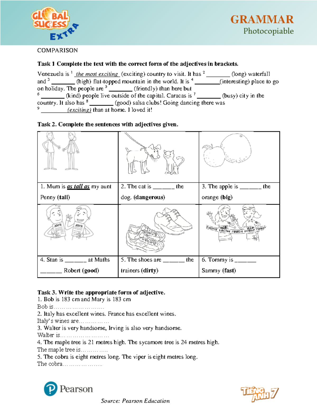 Unit 4 Extra - Grammar - nodkdnknvkd dsf - Source: Pearson Education ...