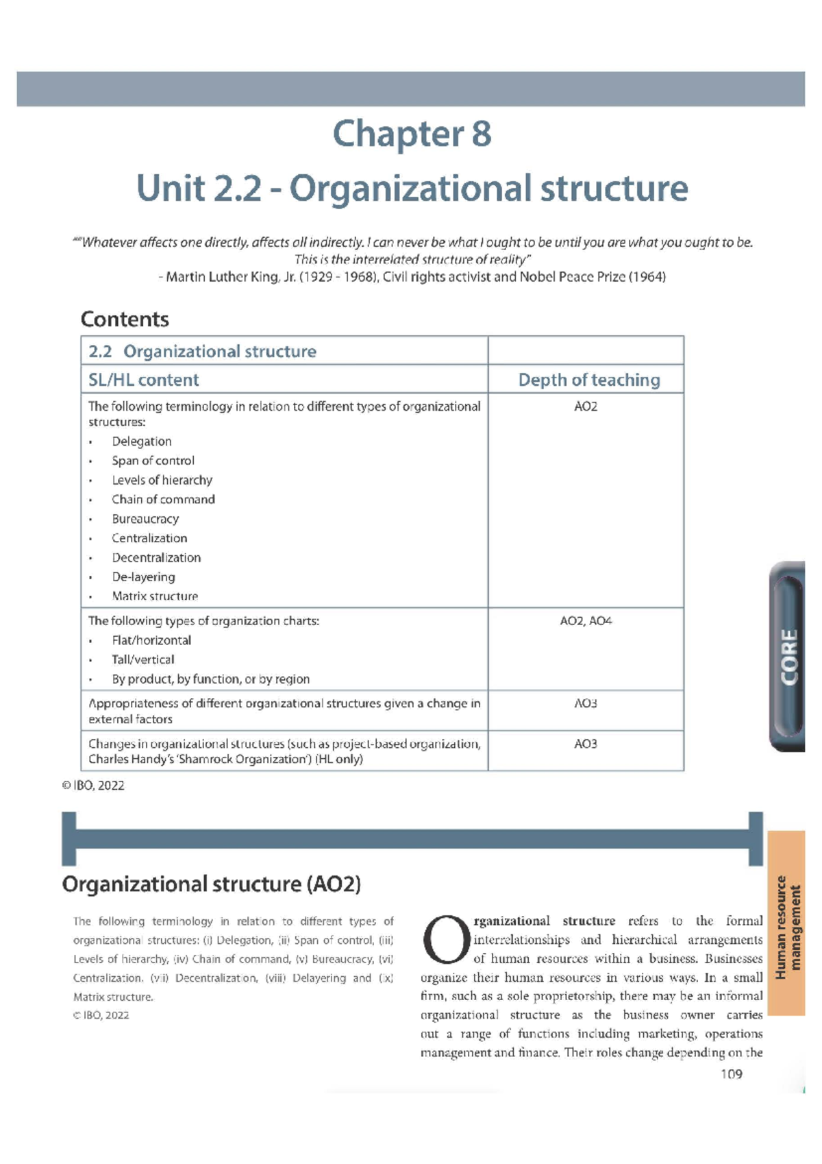 Business Management - Chapter 8: Organizational Structure and Its ...