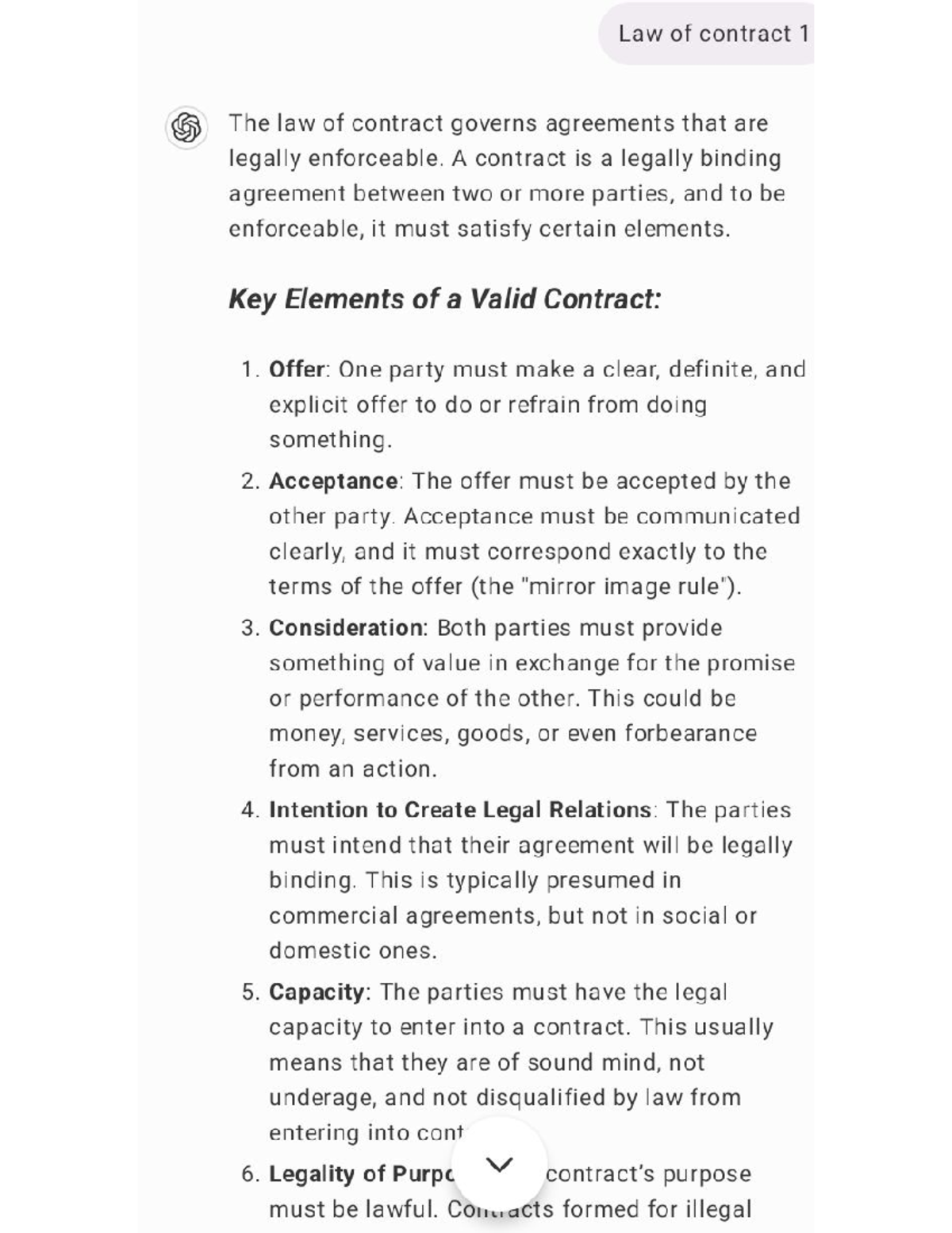 Law of Contract 1: Key Elements of Legally Binding Agreements - Studocu