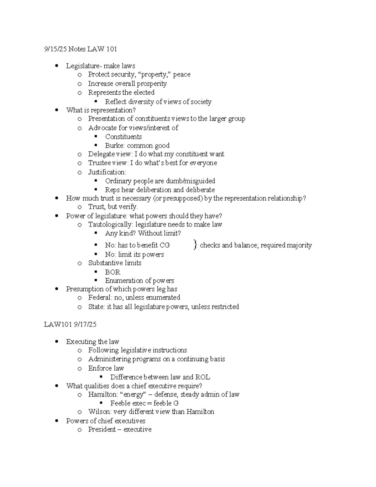 LAW 101 - Comprehensive Notes on Legislative Powers and Legal Practice ...