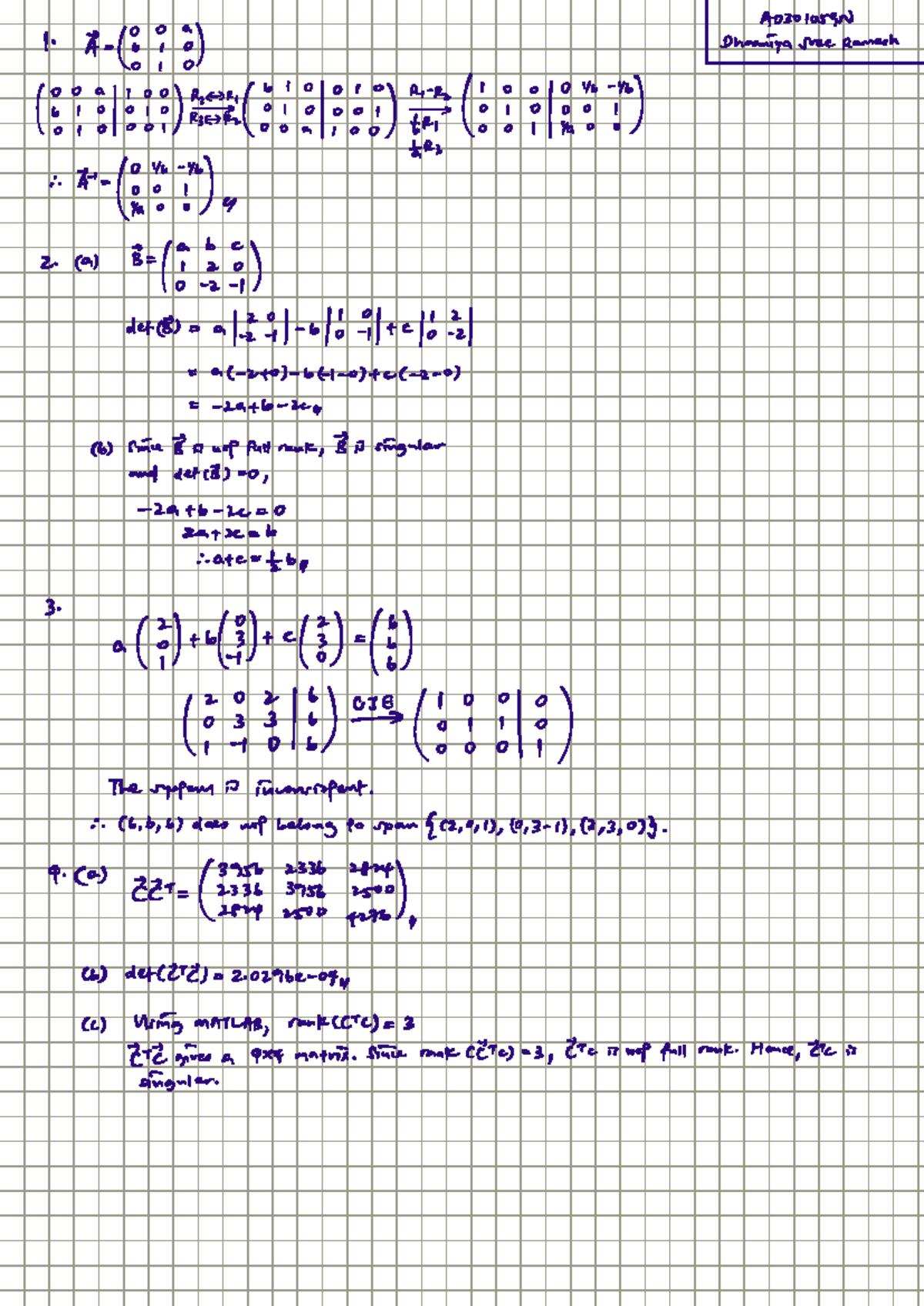 MA1513 Tutorial 2 - Assignment 2 Solutions and Explanations - Studocu