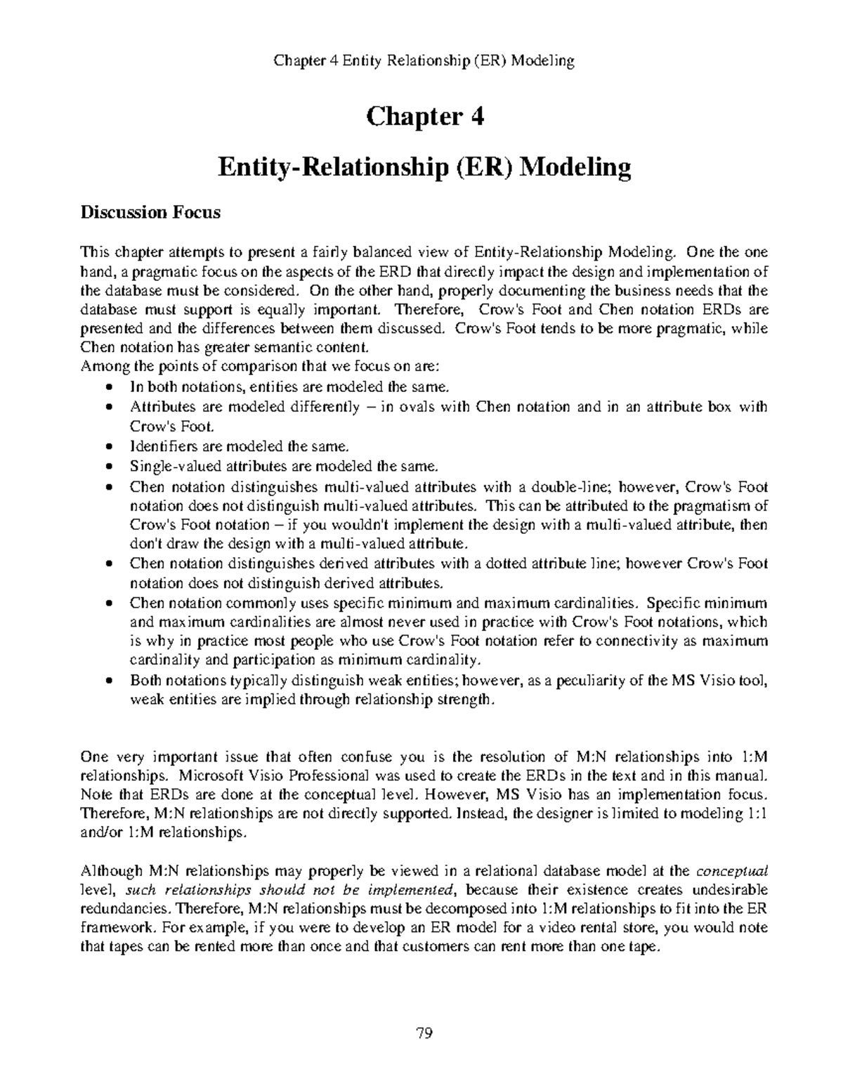 Ch04-Entity-Relationship-Modeling Notes 1 - Chapter 4 Entity ...