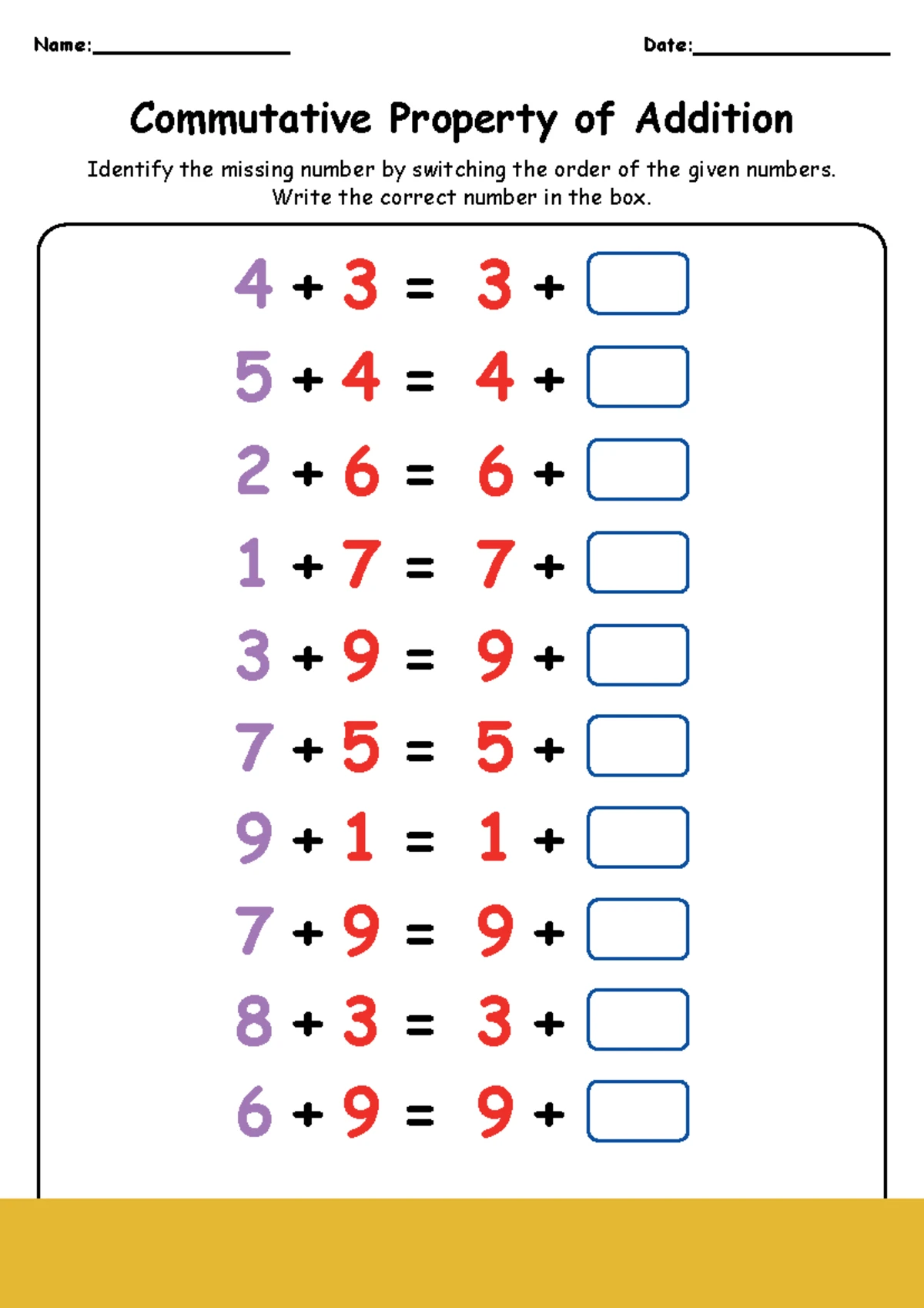Associative Property of Addition - 1st Grade Worksheet - Name: Date: Associative  Property of - Studocu, image size:1200x1698