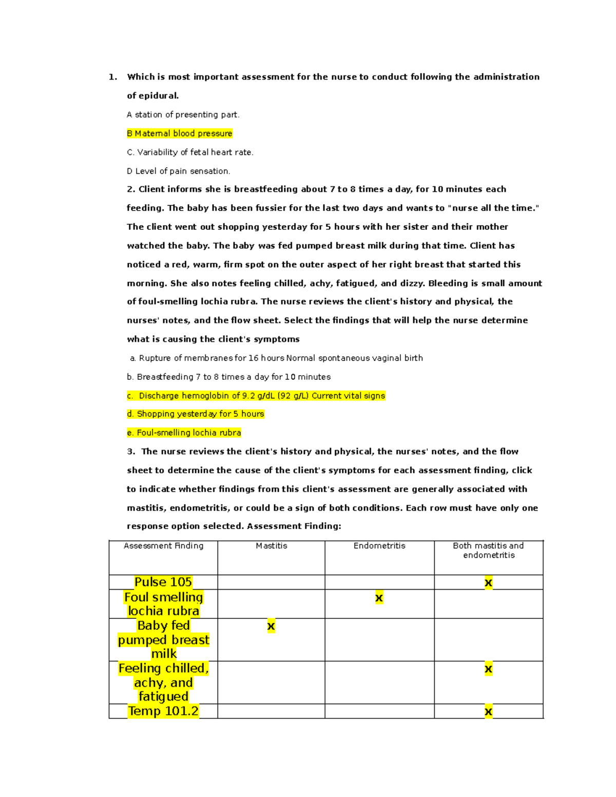 OB Hesi Final Exam Study Questions - Key Concepts and Practice - Studocu