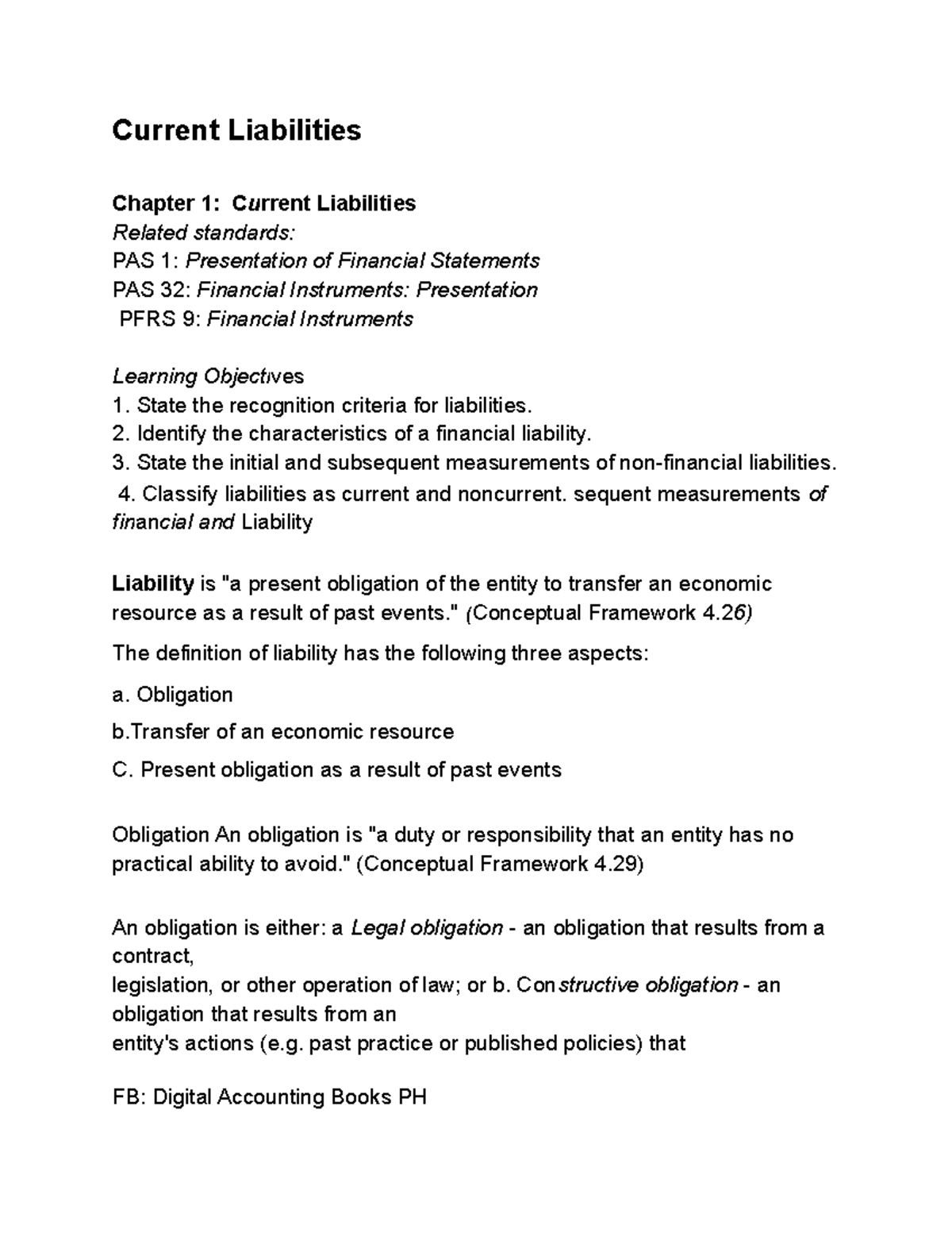 Chapter 1 Current Liabilities - Current Liabilities Chapter 1: C u ...