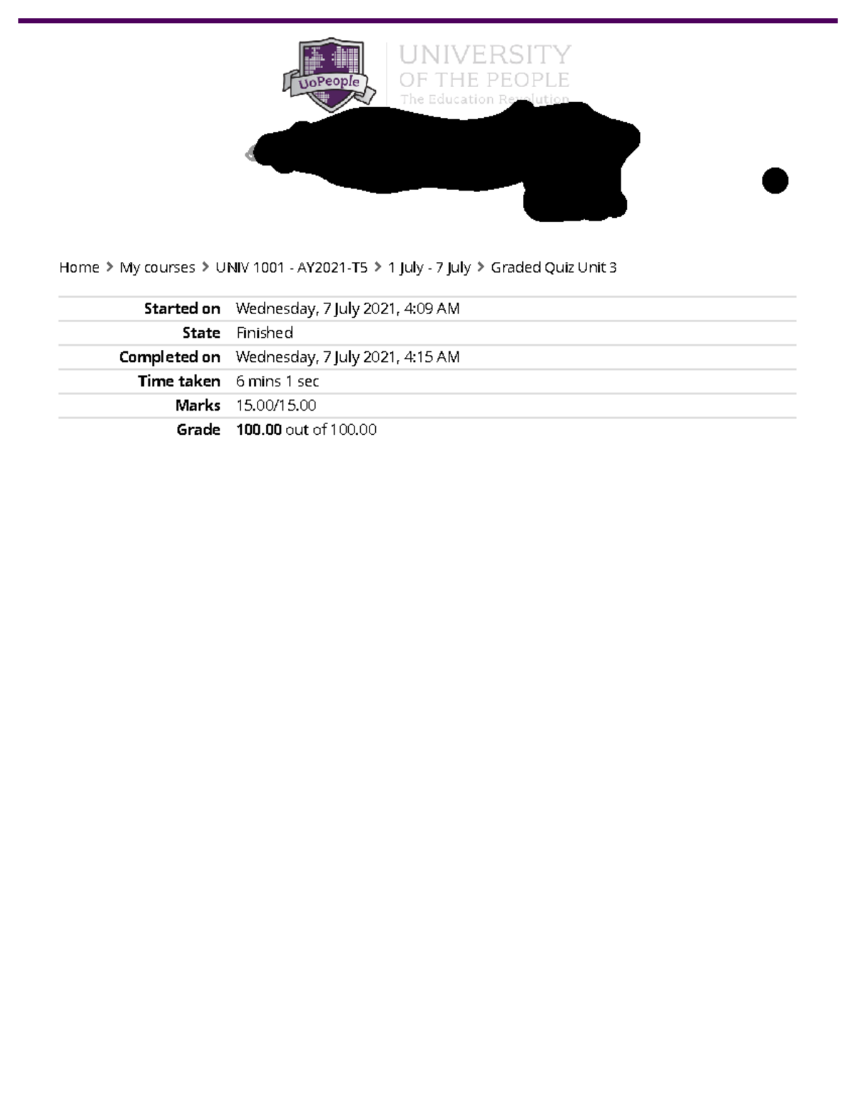 BUS 1101 Unit 3 Graded Quiz Answers and Review Guide - Studocu
