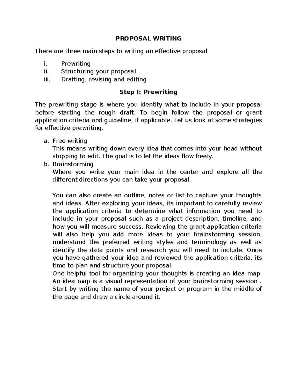 Proposal Writing Strategies and Common Mistakes - Studocu
