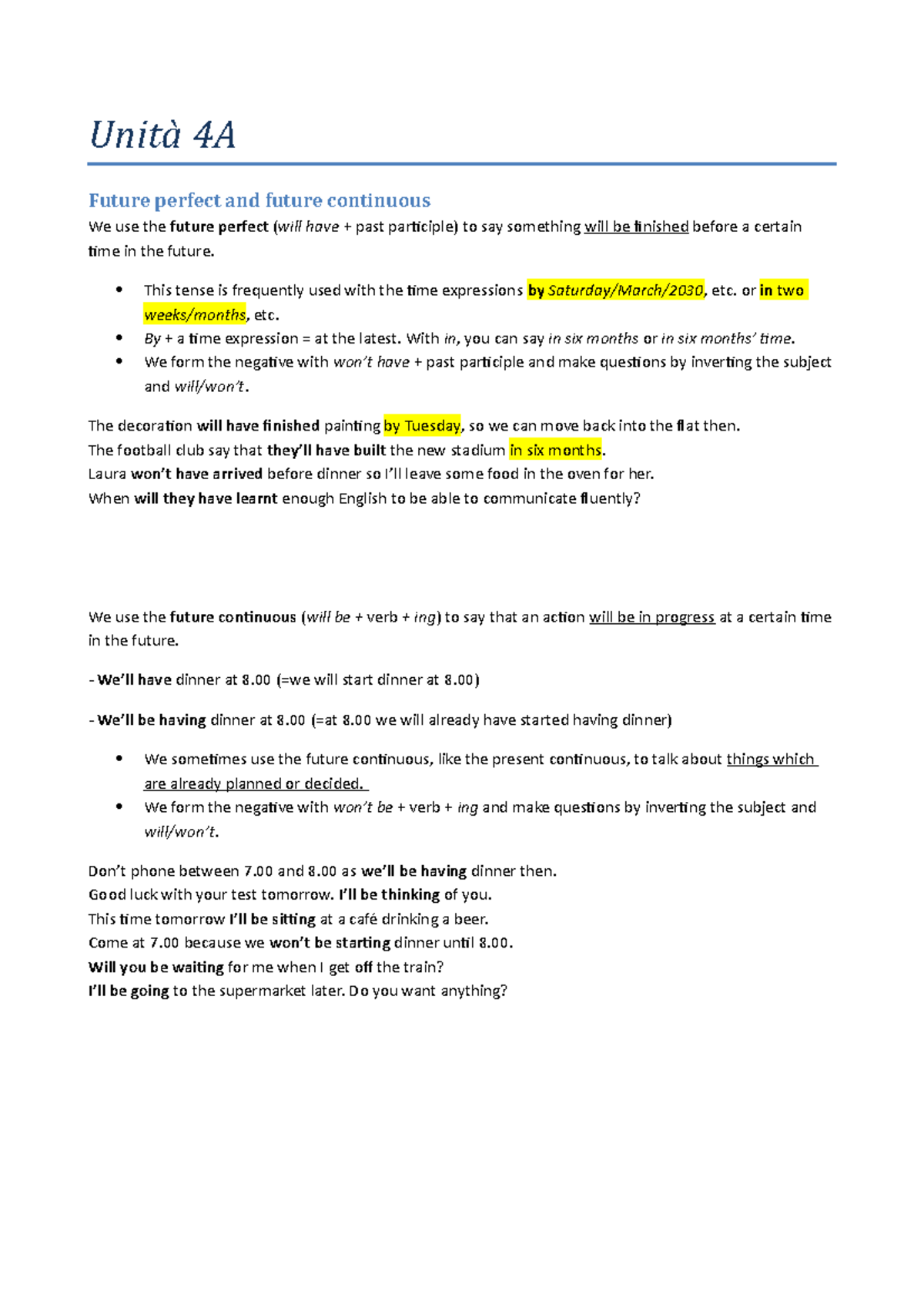 Unit 4A-4B Summary: Future Tenses & Conditionals in New English File ...