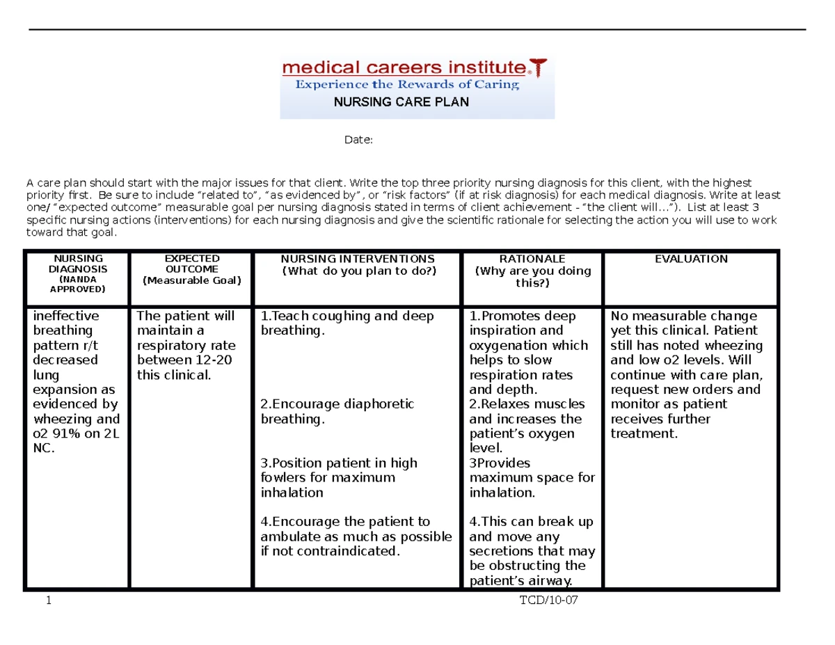 CARE PLAN Acute PAIN FOR Sickle CELL - NURSING CARE PLAN ANALYSIS ...