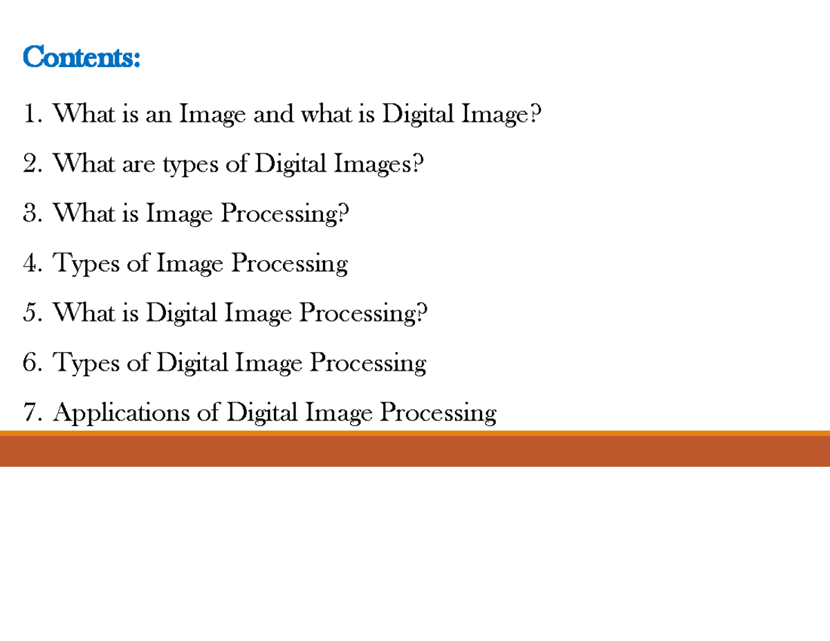 Chap 1: Digital Image Fundamentals (DD) - Overview & Applications - Studocu