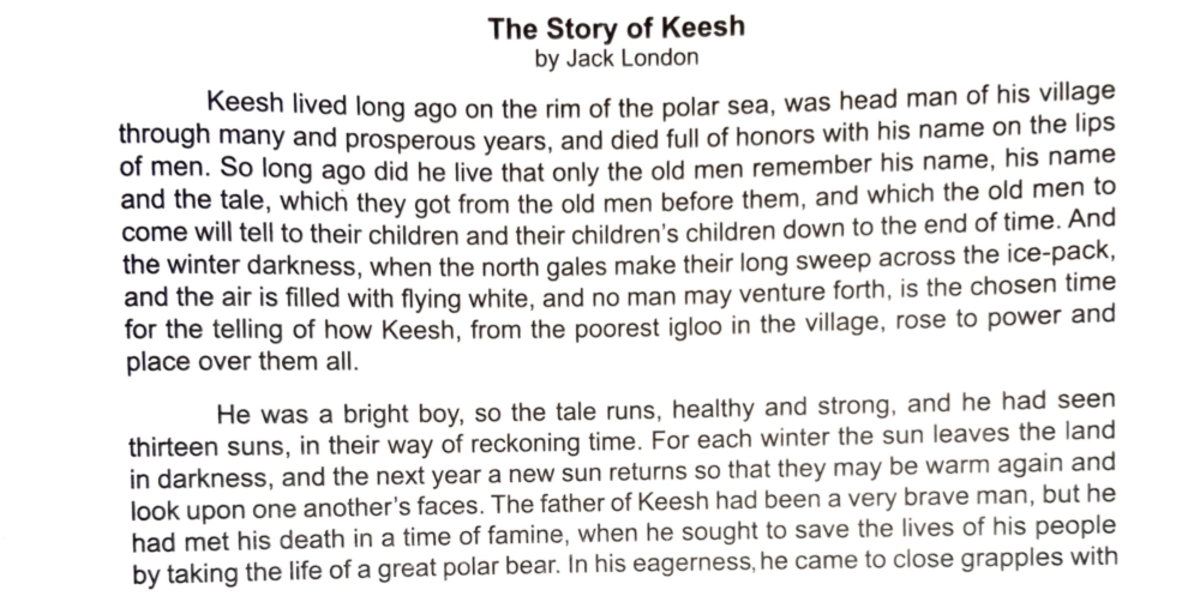 The Story of Keesh 1 - qefwuignwre orgng lw gjwrngowr gl rgoiwrjgoe rl ...