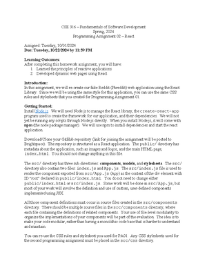 CSE 316 Spring 2025 Programming Assignment 01: Web App Development ...