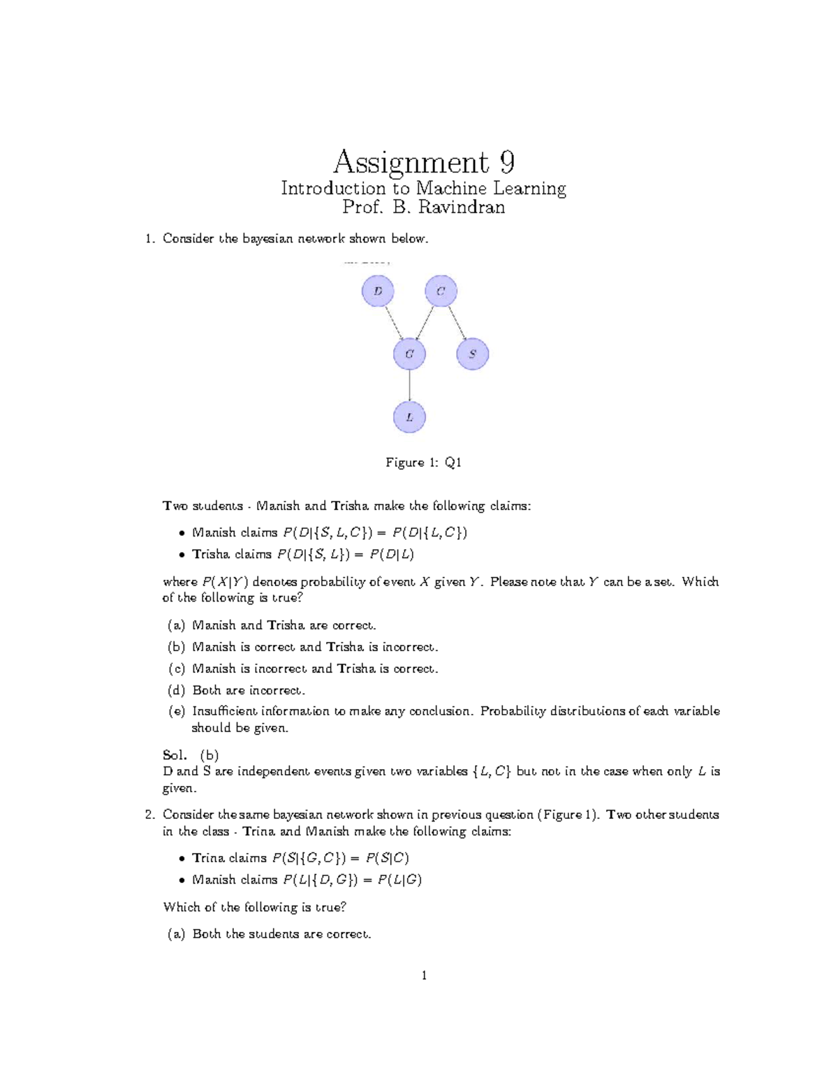 Week 9 Solutions - Assignment 9 in Machine Learning - Studocu