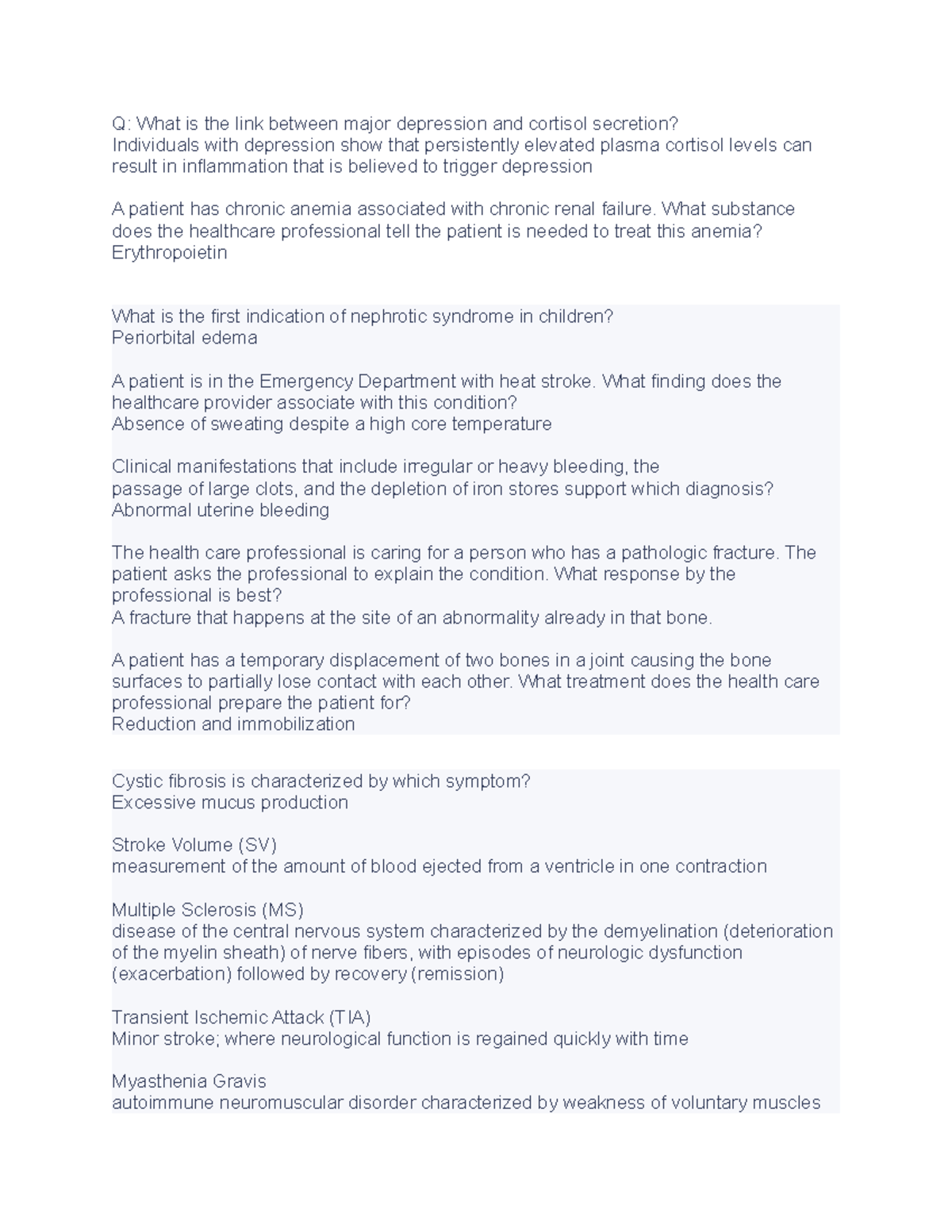 Patho 101 Final Exam Study Guide: Key Topics & Concepts - Studocu
