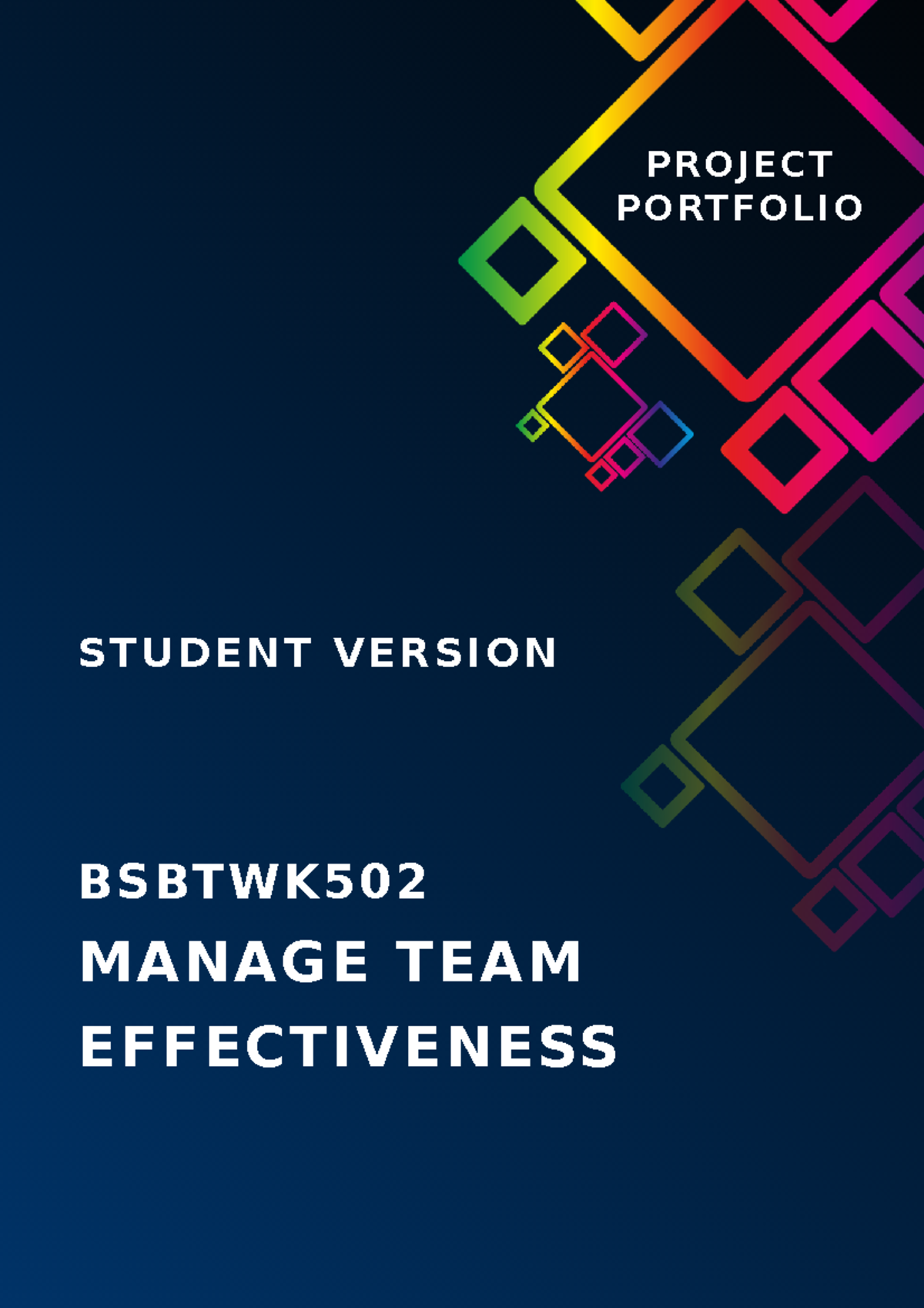 Bsbtwk 502 Project Portfolio - P R O J E C T P O RT