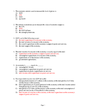 Practice problems chapter 2 - ECON 1210 Problem Set 1 Please show all ...