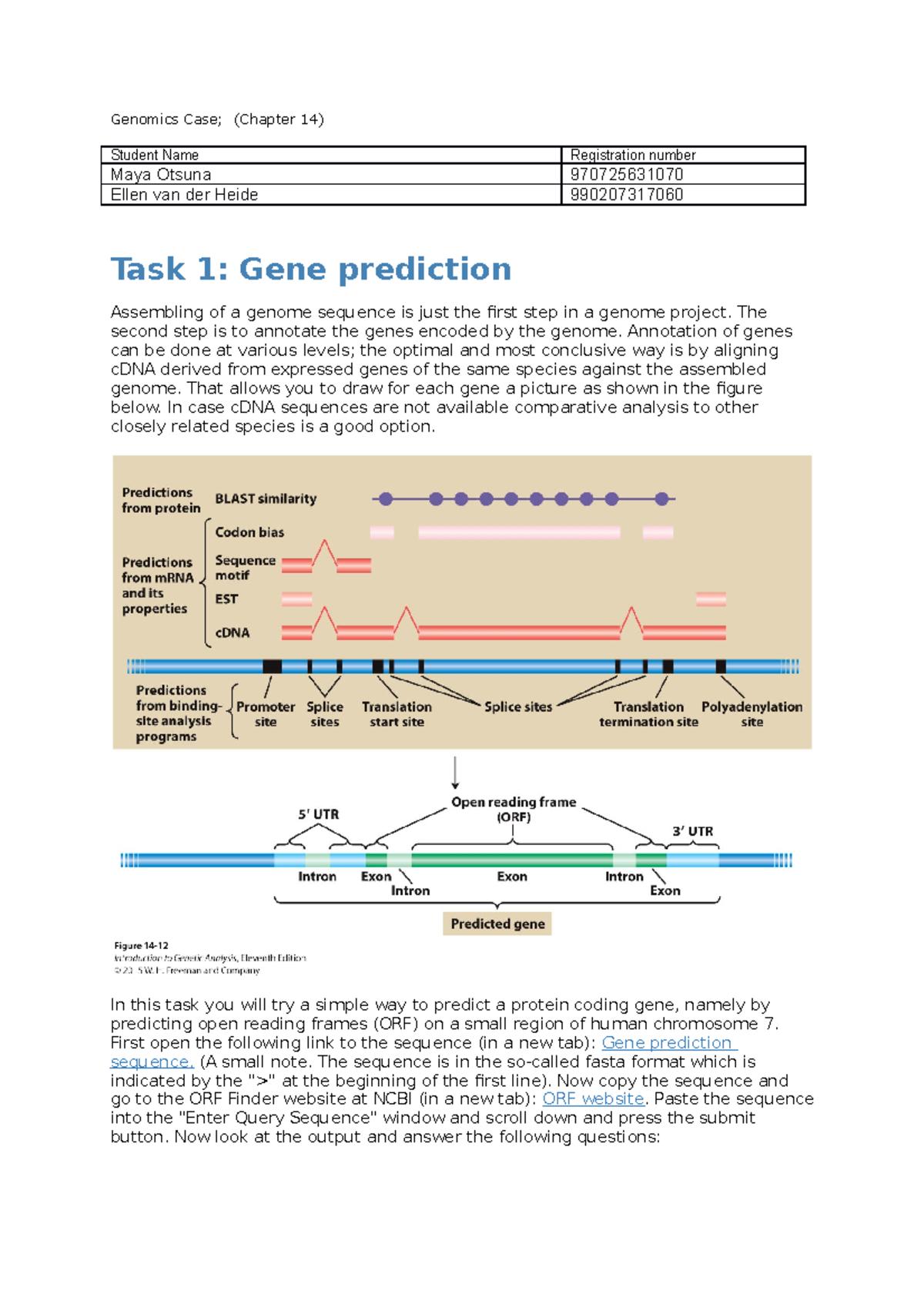 Genomics Report: Insights from Case Studies - Course Code XX101 ...