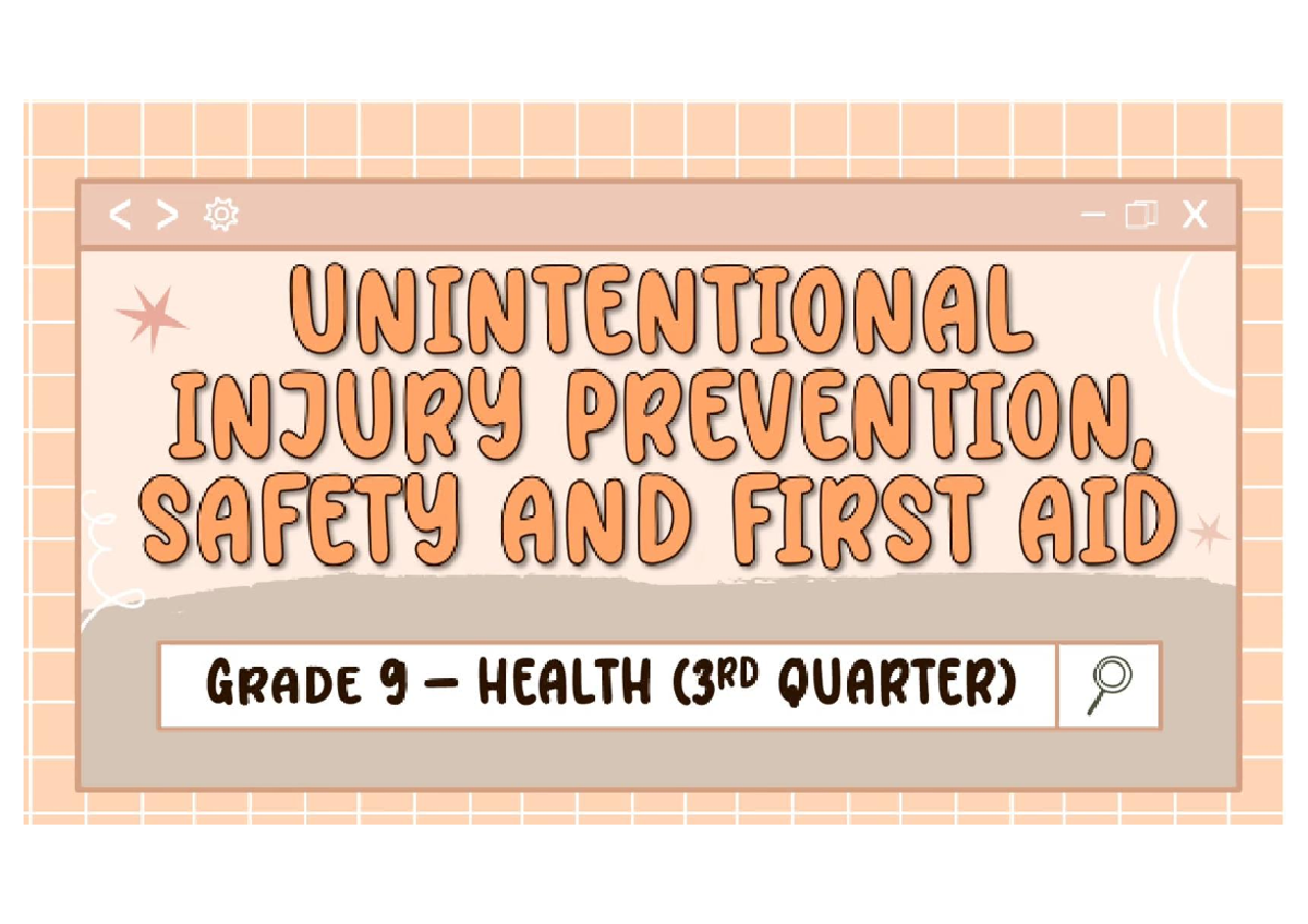 First Aid Presentation - Unintentional Injury Prevention (Health G ...