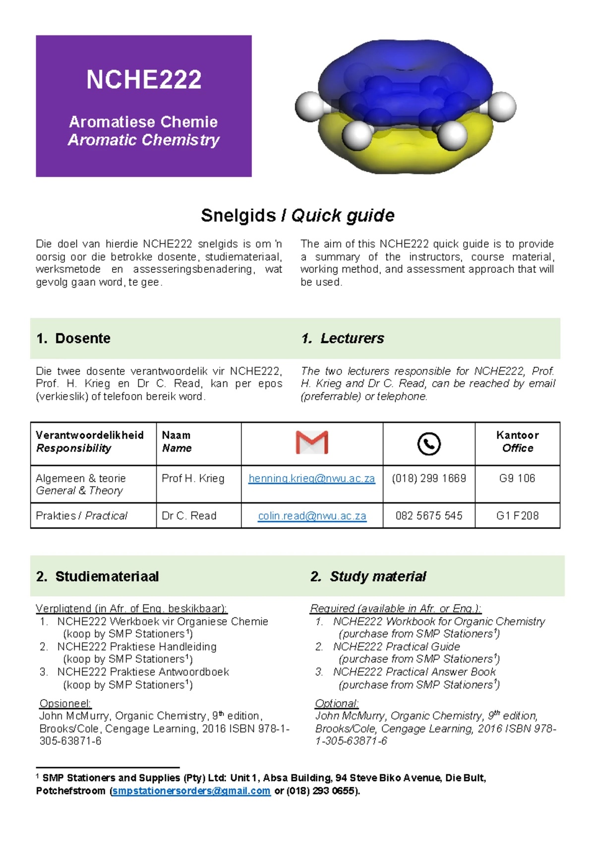 NCHE221 Practical Marks Overview 2024 - Studocu