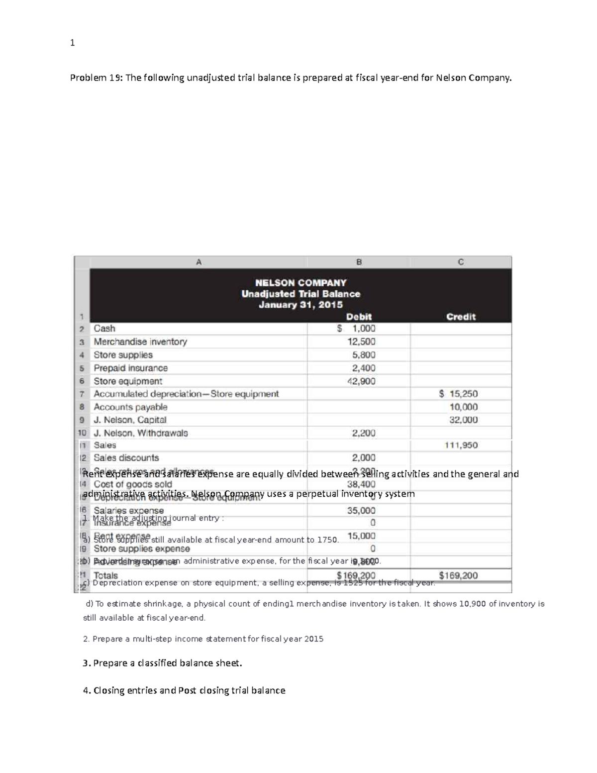 Accounting Term Paper - Adjustments & Financial Statements Analysis ...
