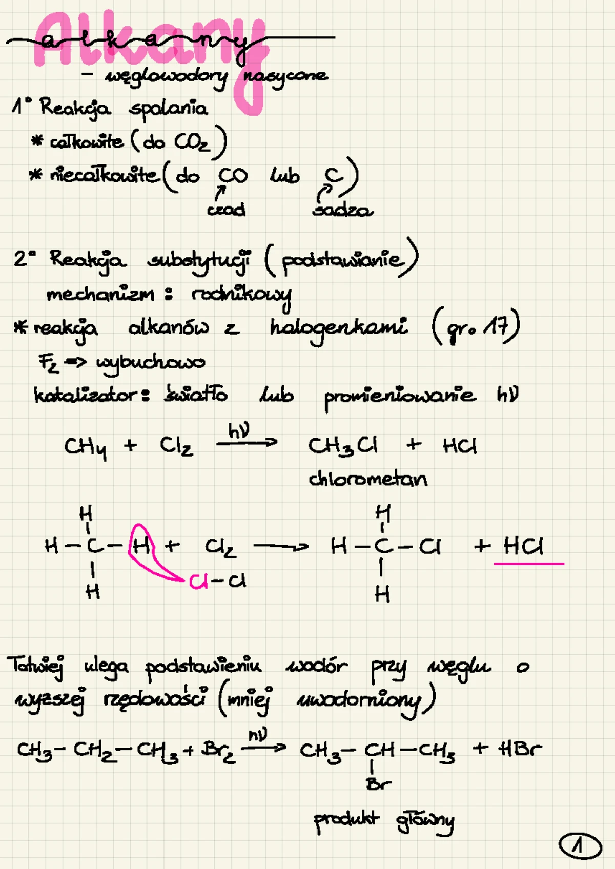 Alkany Alkeny Alkin Sprawdzian Gimnazjum www.studocu.com