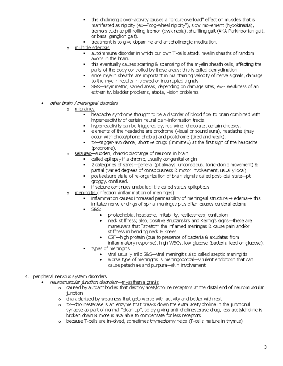 Content Summary & Exam 4 Blueprint for NEURO 101: Disorders Overview ...