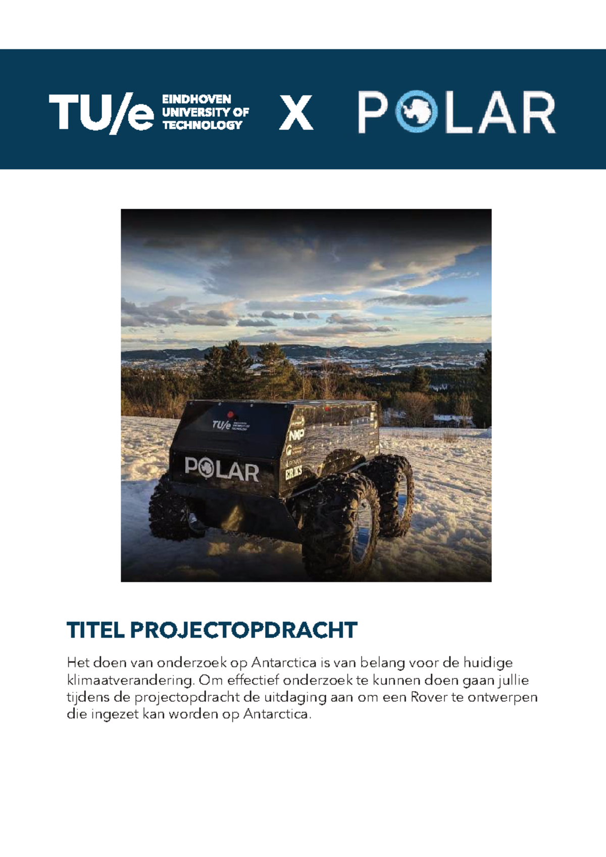 Projectopdracht: Ontwerp van de Polar Rover voor Antarctica 2024 ...