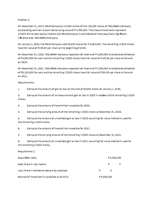 Accounting basic problems Basic accounting - Problem 3 Requirements ...