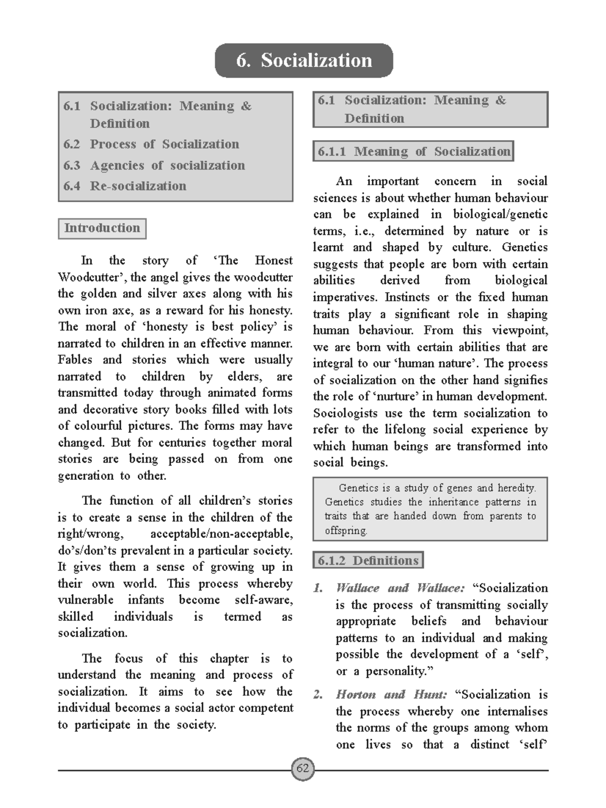 Socialization: Understanding Meaning, Process & Agencies (SOC-4) - Studocu
