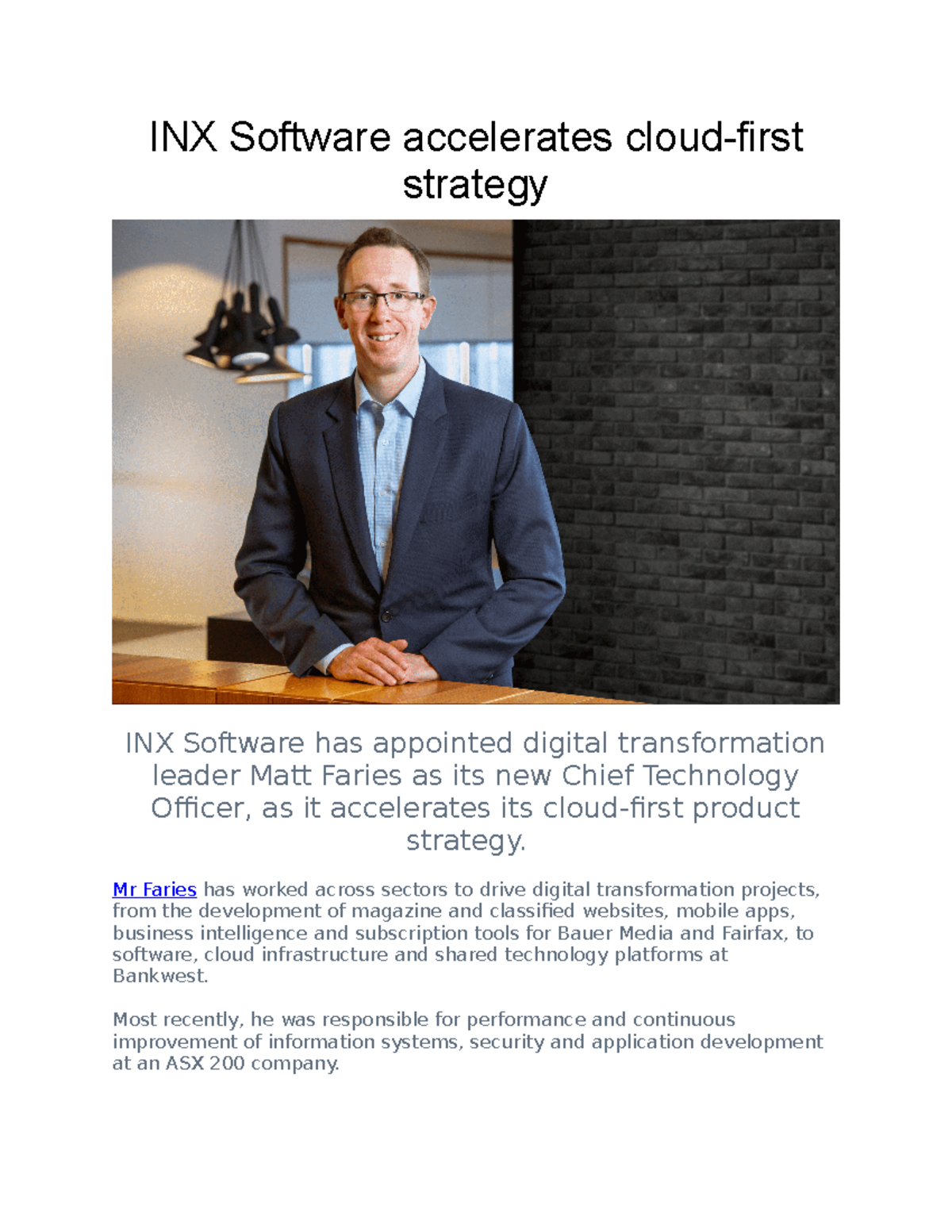 3. INX Software accelerates cloud - INX Software accelerates cloud ...