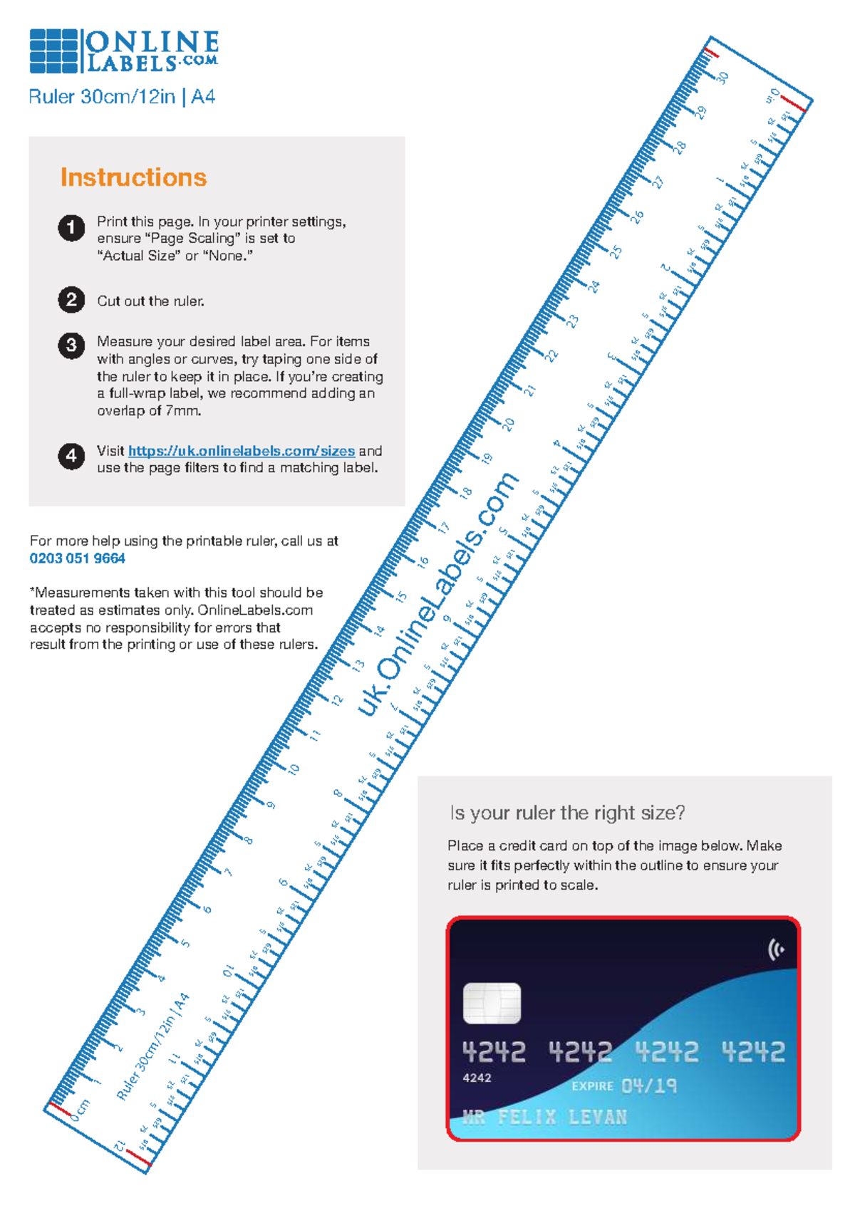 A4 Printable Ruler Instructions - Major in Multimedia Arts - Studocu