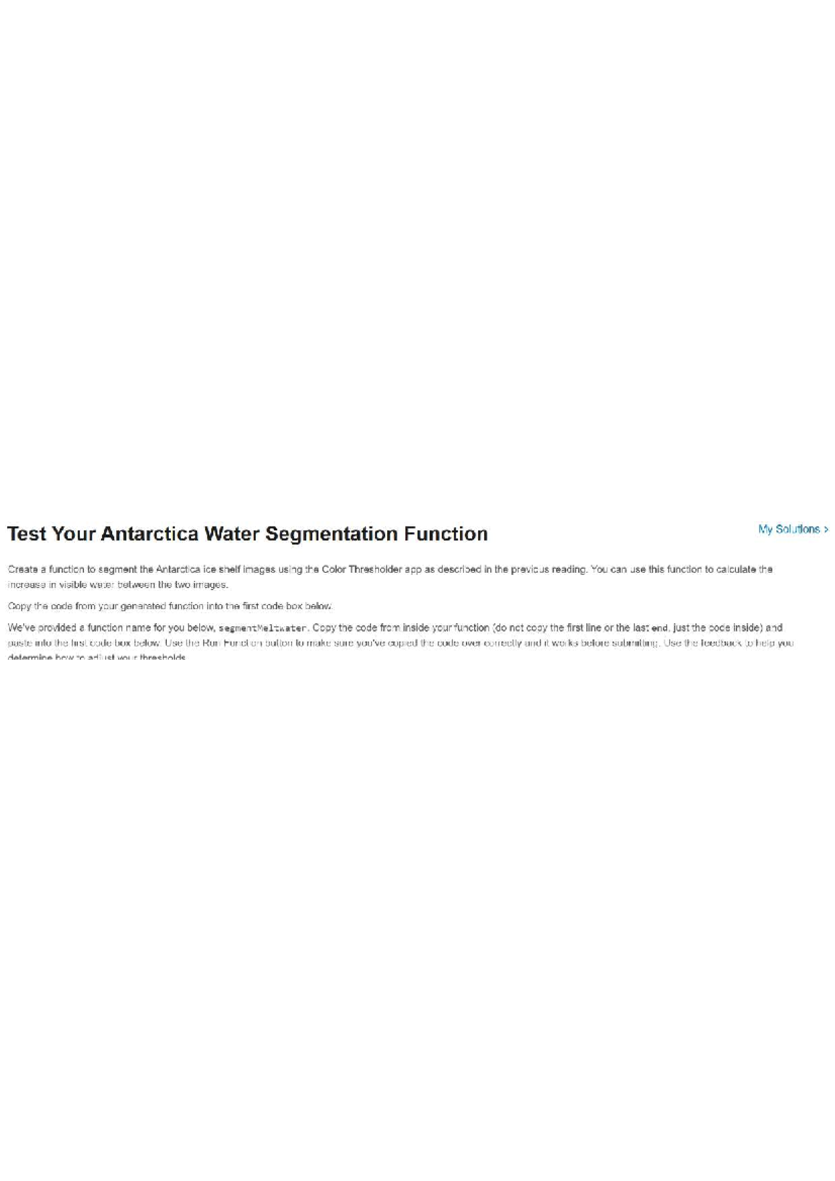 Antarctica Water Segmentation Function Solutions for Test - Studocu