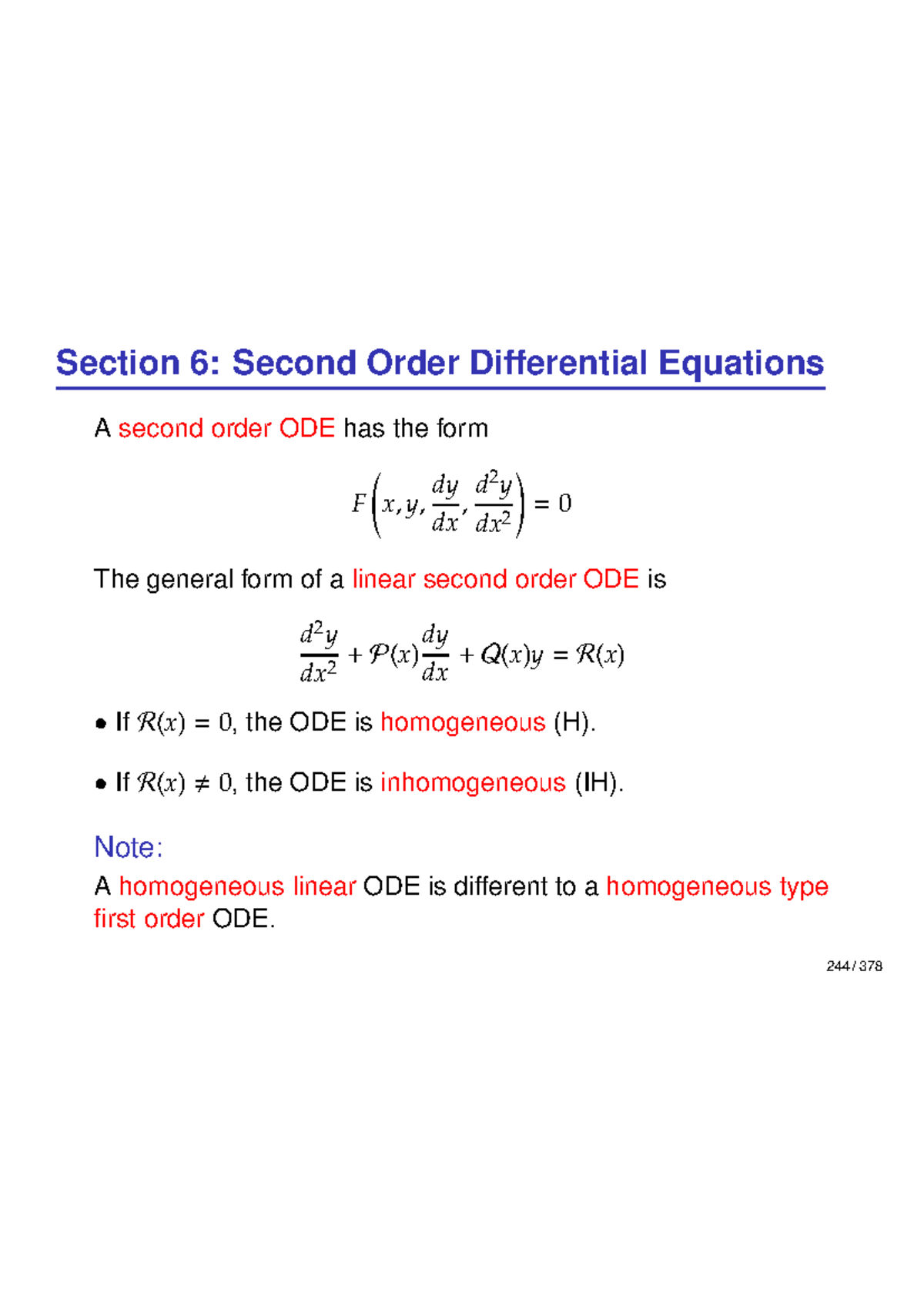 MAST10006 Calculus 2 Lecture Notes: Second Order Differential Equations ...