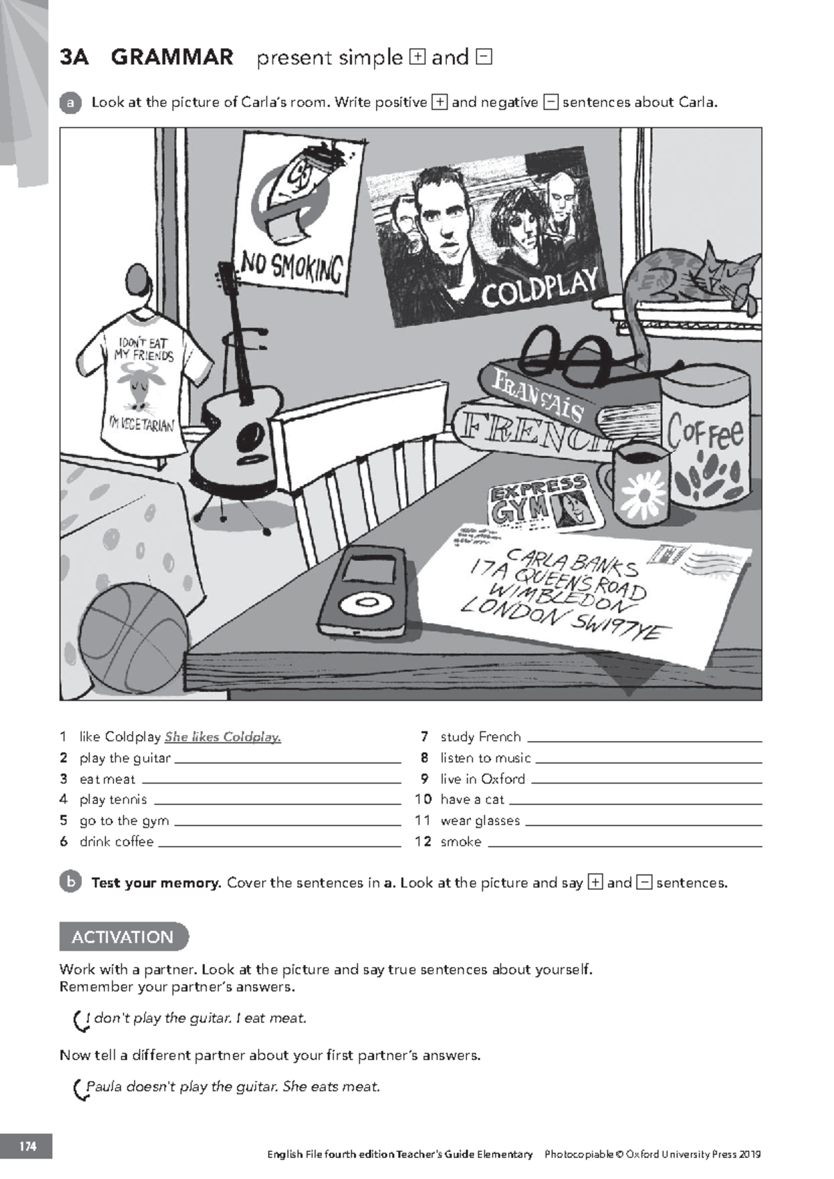 English File 4e Elementary TG: Grammar 3A - Present Simple Overview ...