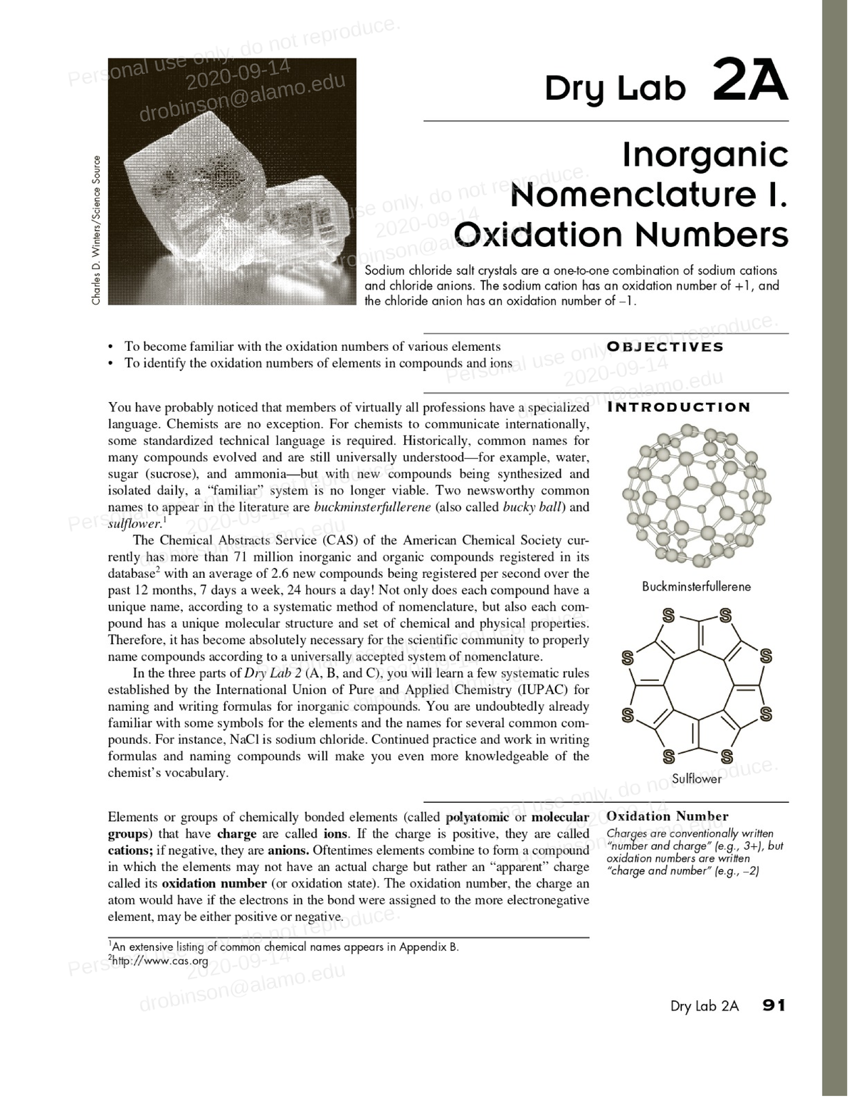 Dry Labs 2A 2B 2C - dry lab 2 - To become familiar with the oxidation ...