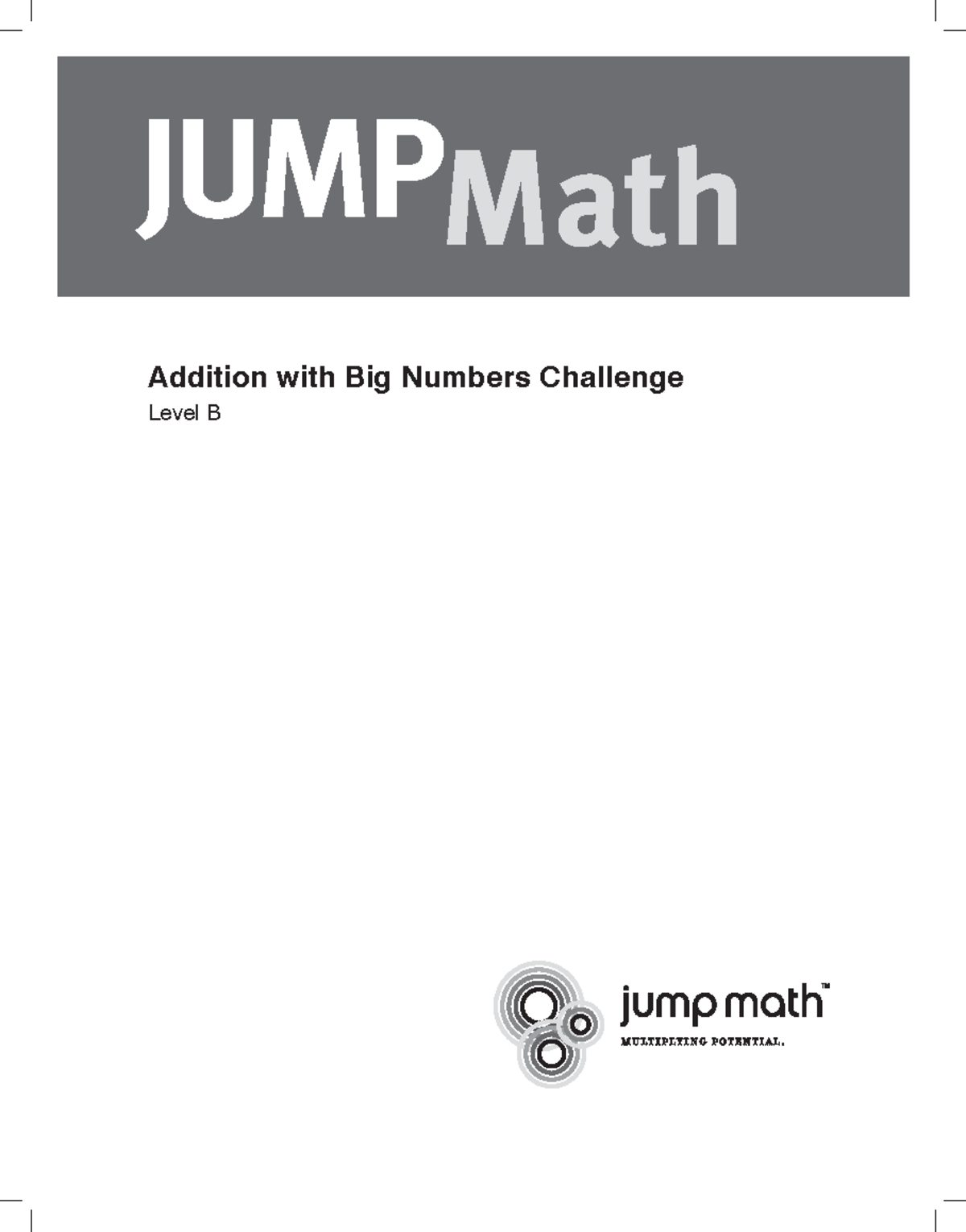 Addition with Big Numbers Challenge - Level B - Addition with Big ...