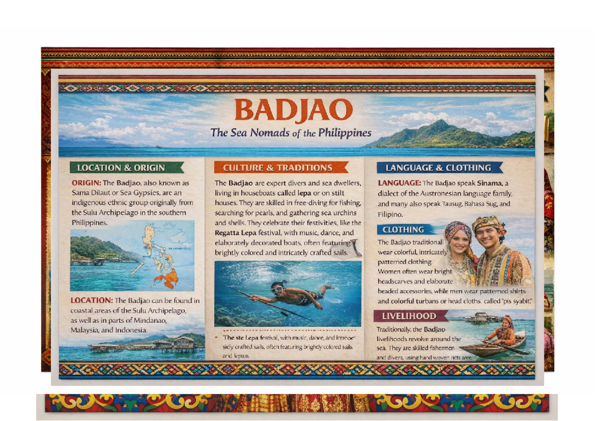 Ethnic Groups Landscape: The Badjao Culture and Traditions - Studocu