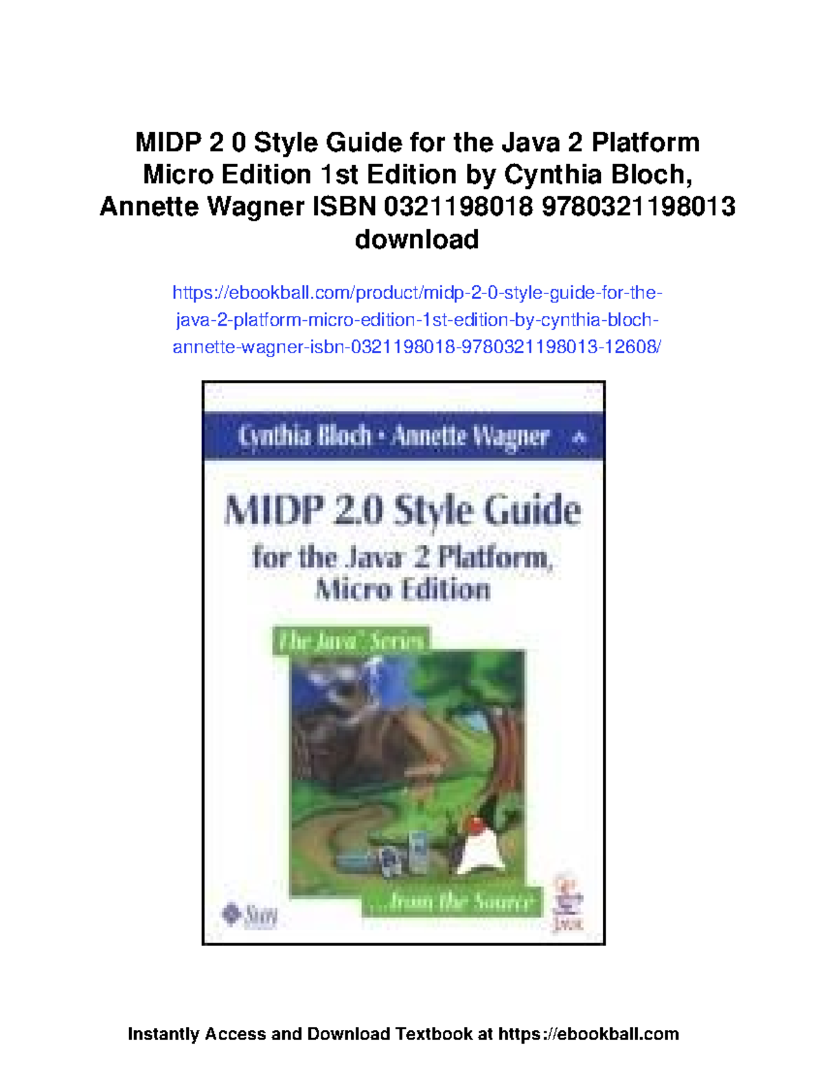 MIDP 2.0 Style Guide for Java 2 Platform ME - 1st Edition Overview ...