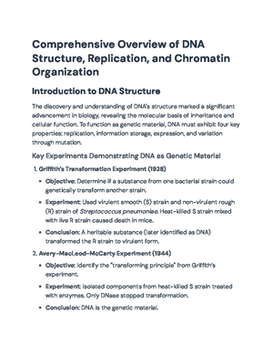 Eukaryotic DNA Replication and Chromatin Structure Overview - A ...