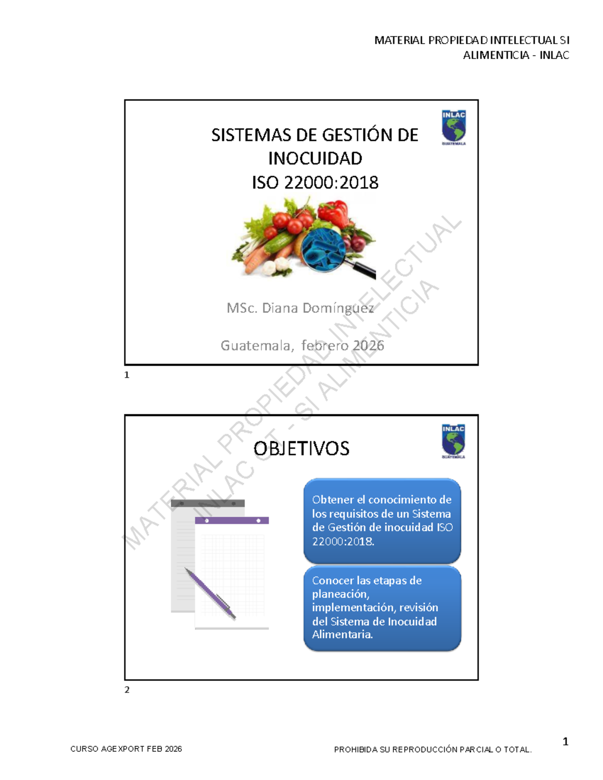 Sistema de Gestión de Inocuidad ISO 22000 - AGEXPORT 2026 - Studocu