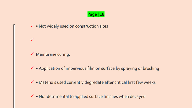 Membrane Curing & Steam Curing Techniques - Exam 2025 Questions - Studocu