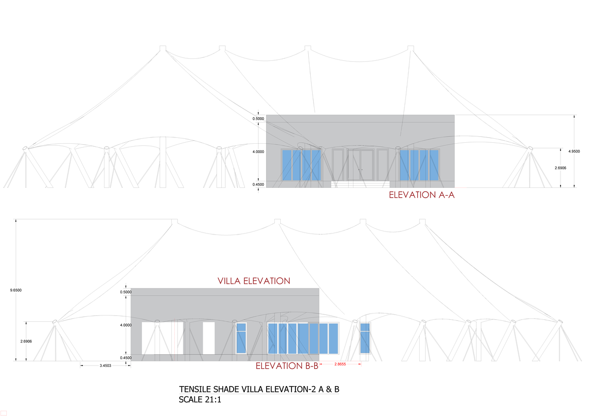 Tensile Shade Villa Elevation-2 A & B-REV01 21-SEPT-025 - VILLA ...