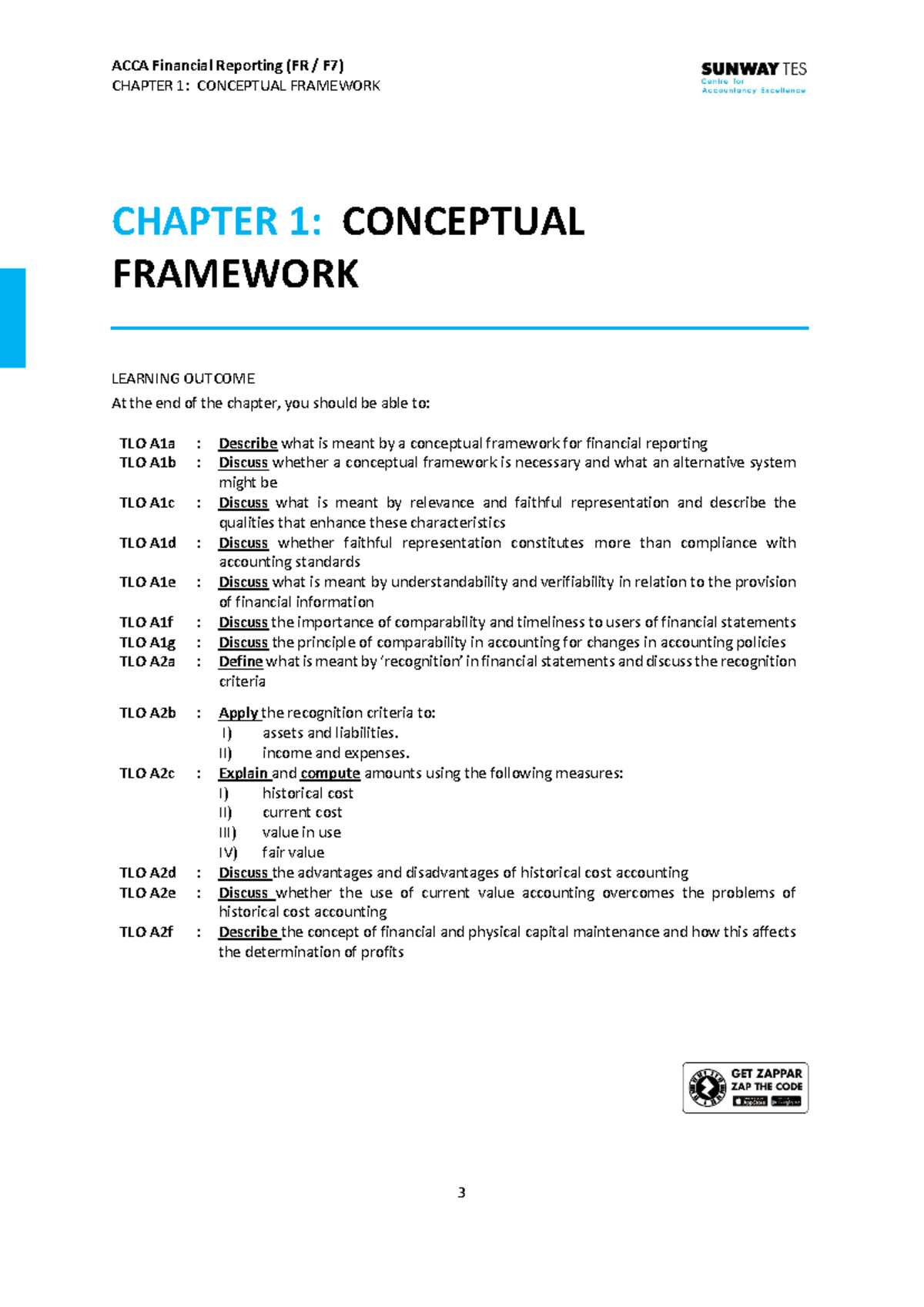 Chapter 1 Study Guide - Conceptual Framework Lecture Notes (ACC101 ...