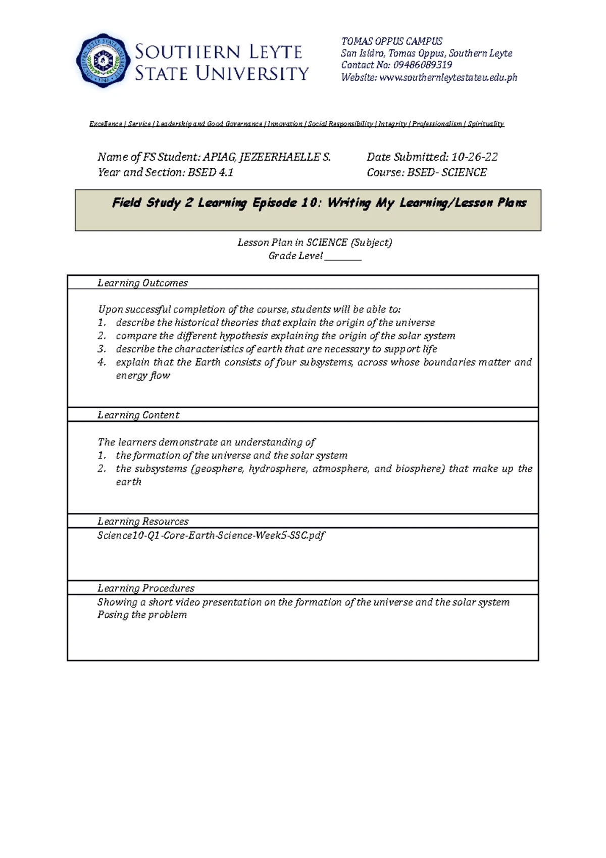 Detailed Lesson Plan: Types of Speech Styles (BSED-ENGLISH) - Studocu