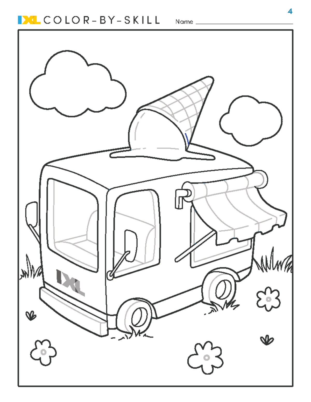 IXL Color by Skill Truck - english - I”—COLOR—BY—SKILL Name ale e — N ...