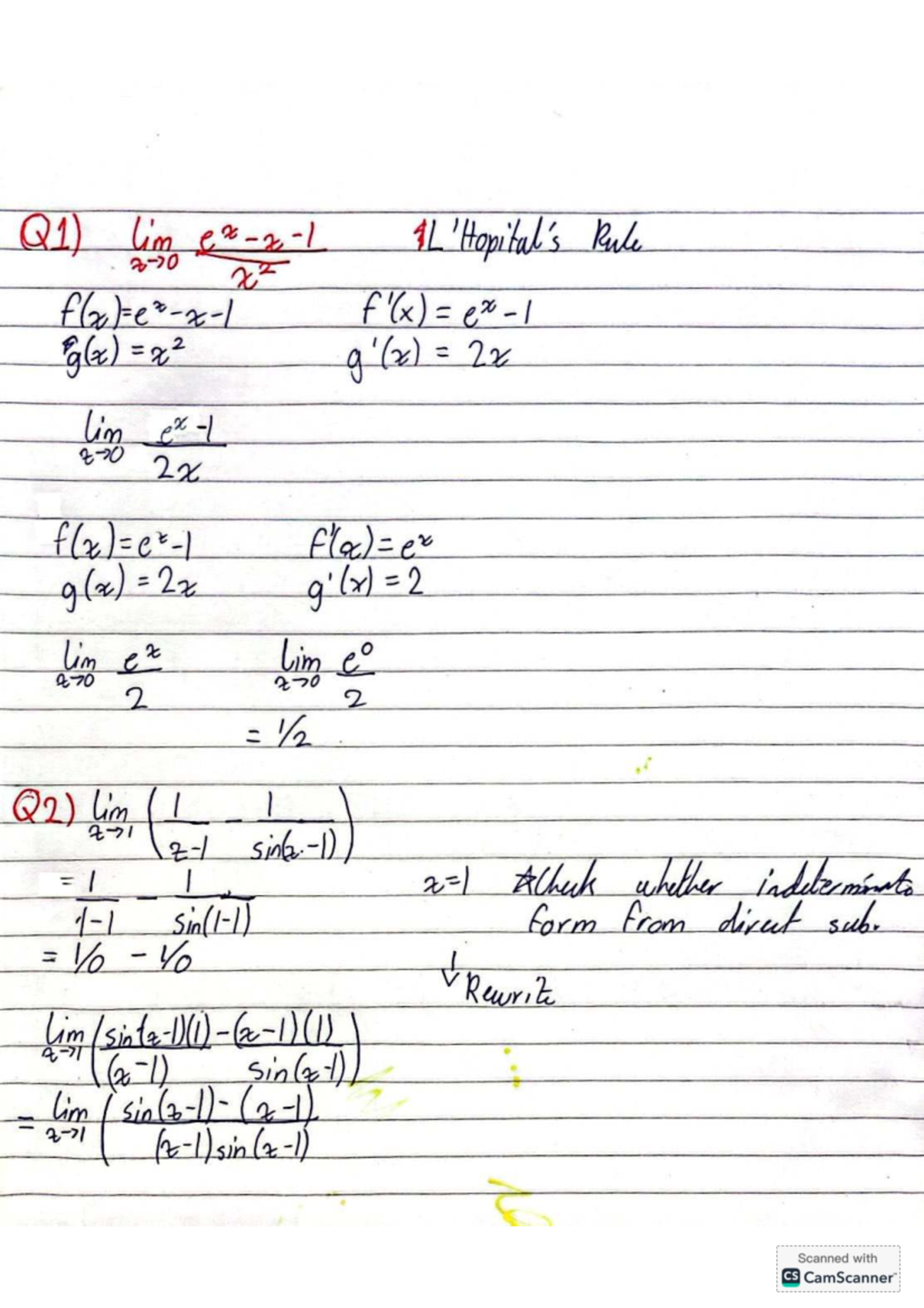 Math142 Assignment 1: Limits, Integration, and Trigonometric Identities ...