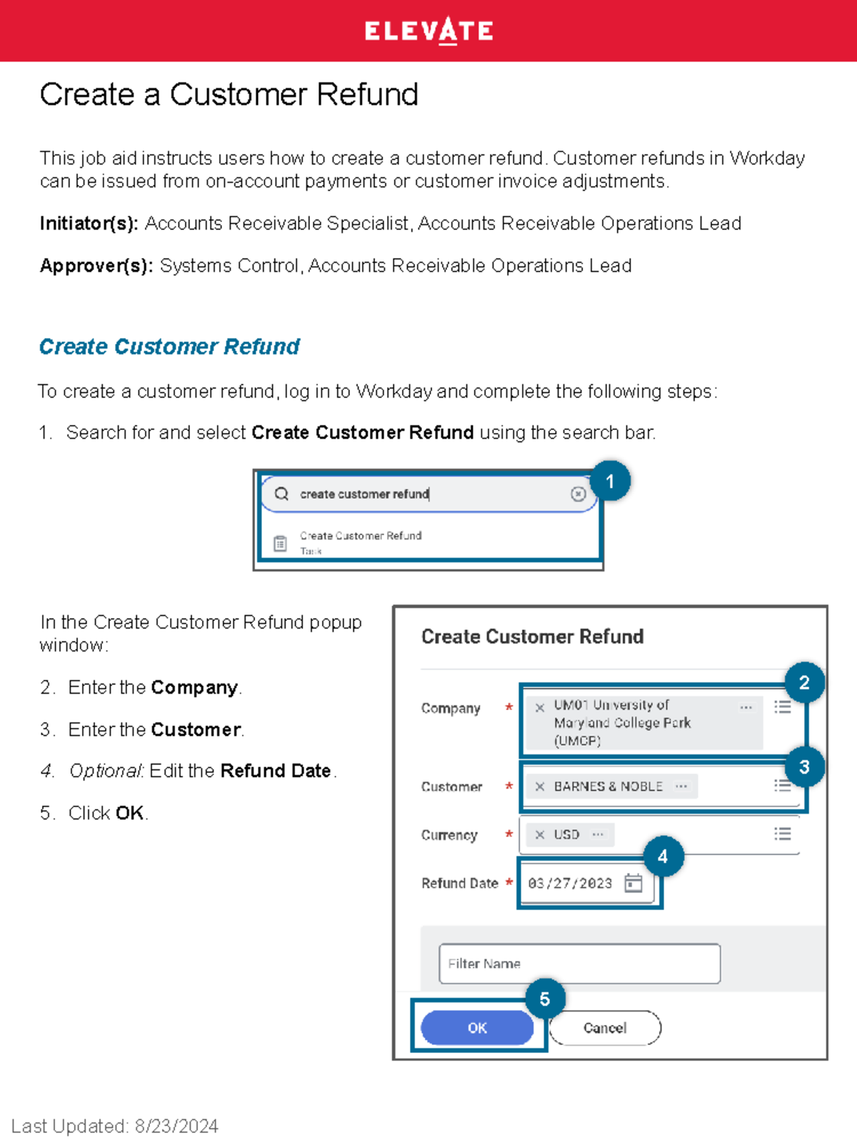Creating Customer Refunds in Workday: A Job Aid - Studocu
