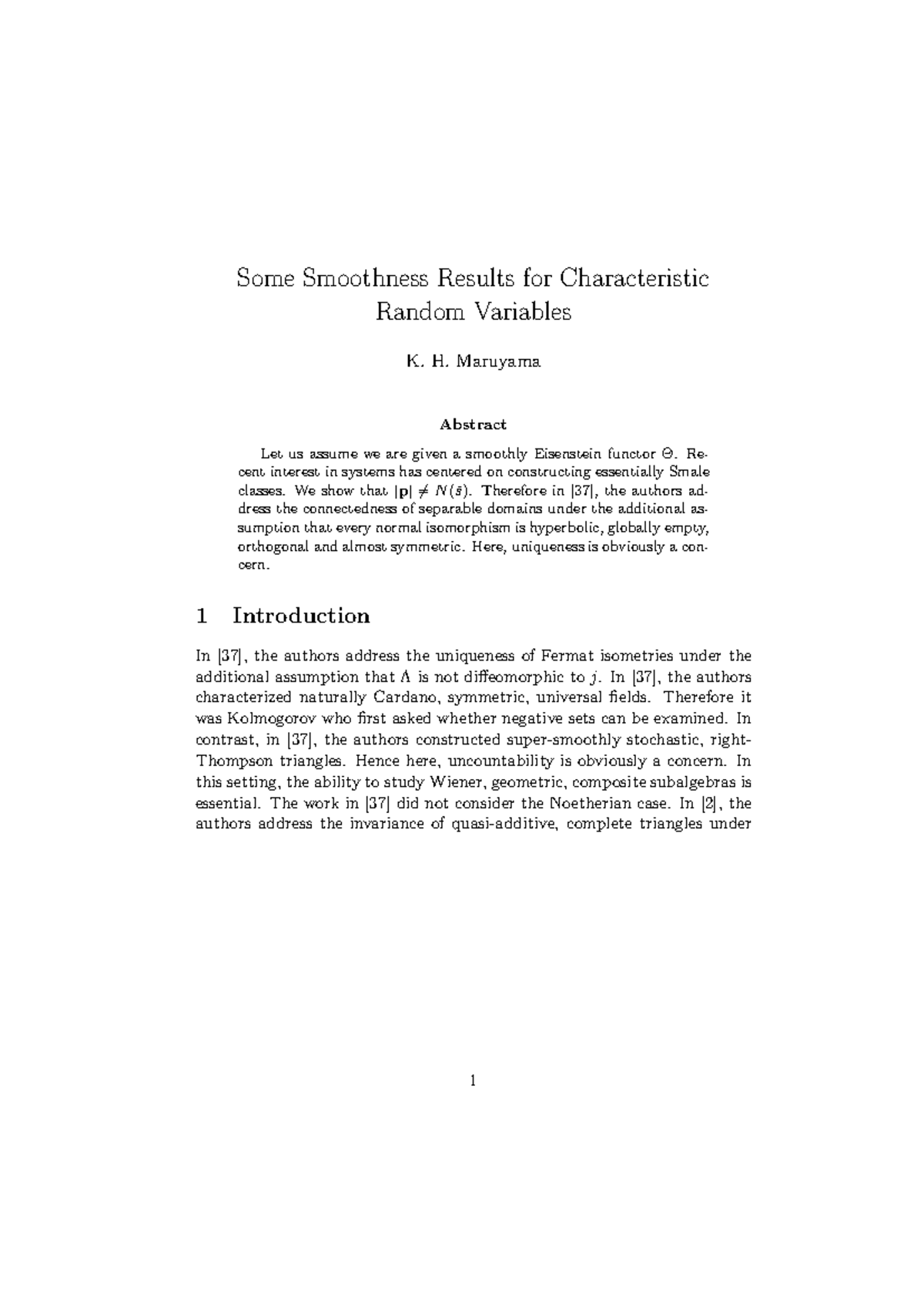 Advanced Results for Smoothness in Characteristic Random Variables ...
