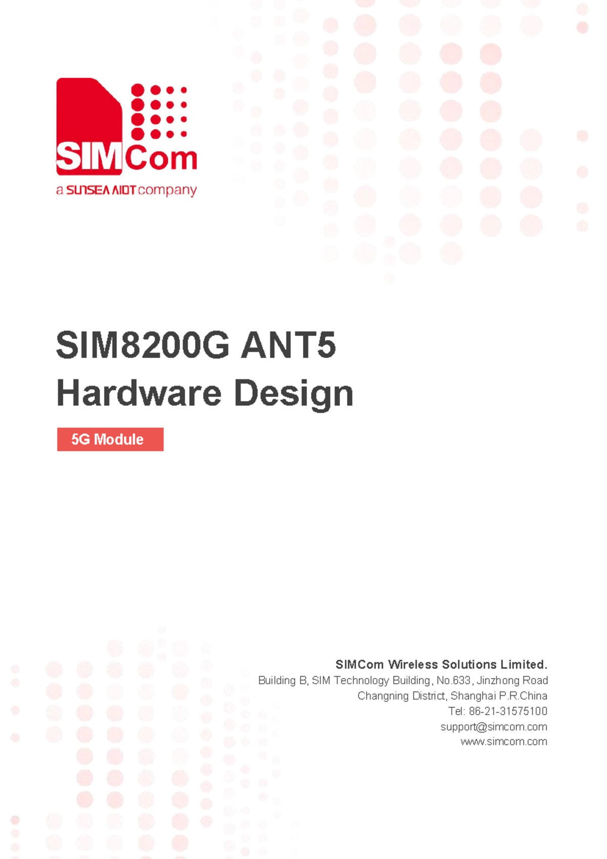 Thiết kế Chip SIM8200G cho 5G - SIM8200G ANT Hardware Design SIMCom ...