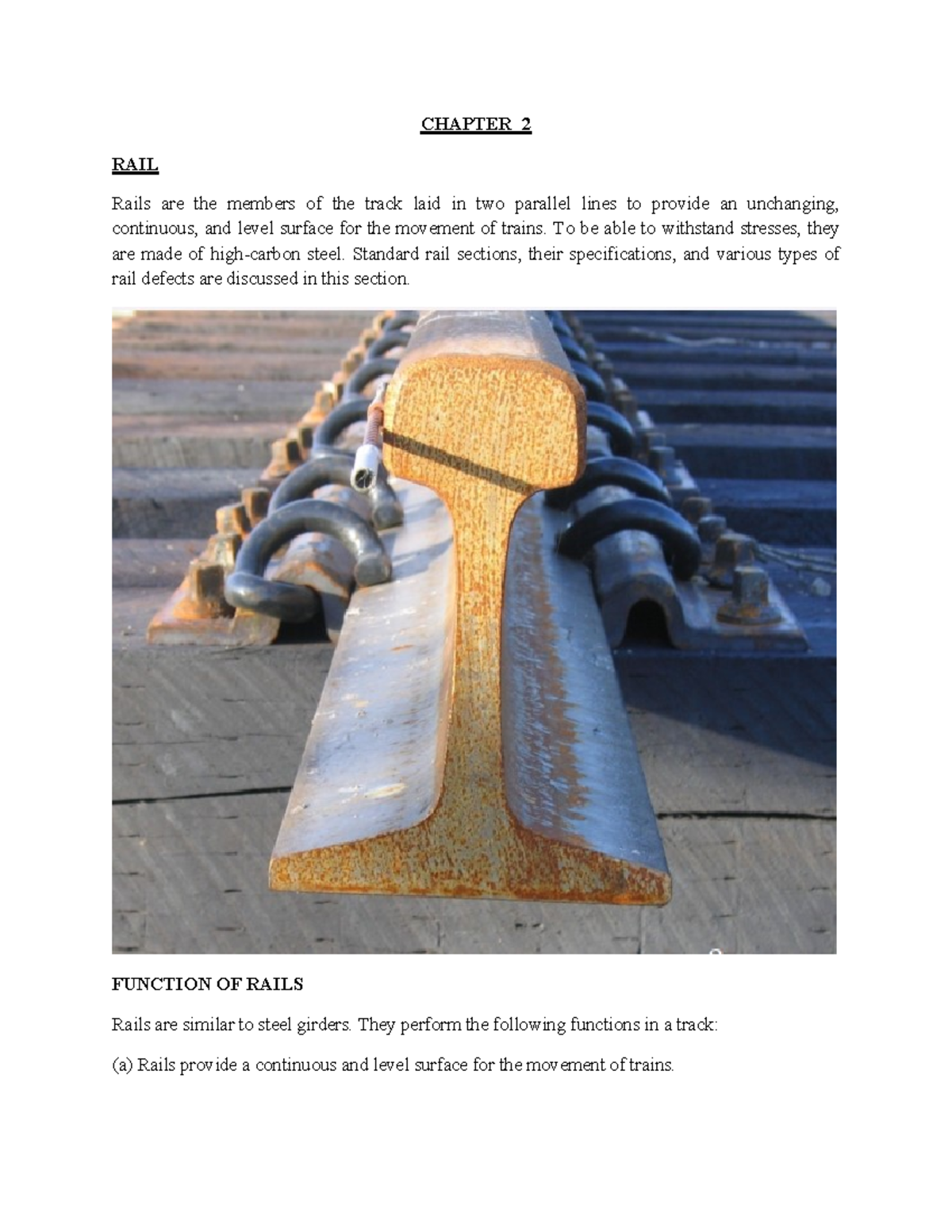 CHAPTER 2 - RAIL: Functions, Types, and Defects in Railway Engineering ...